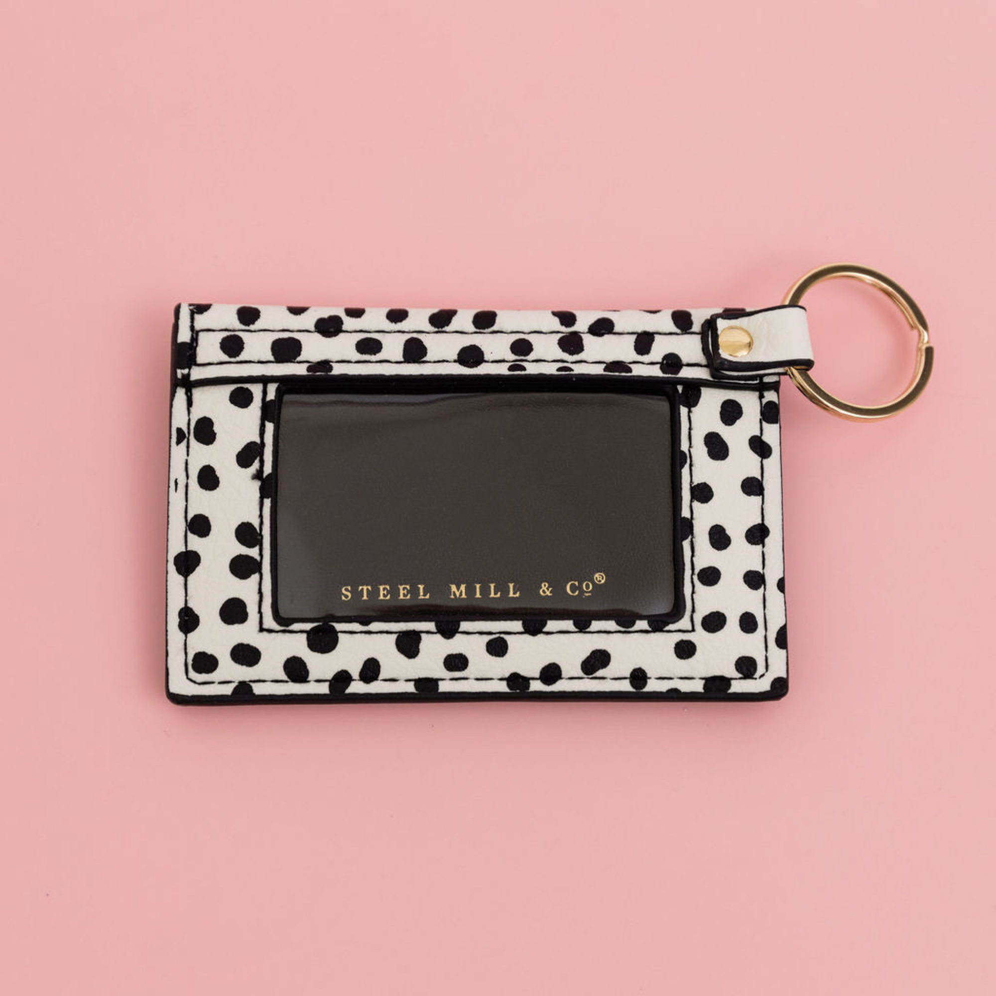 ID Holder, Black Scatter Dots