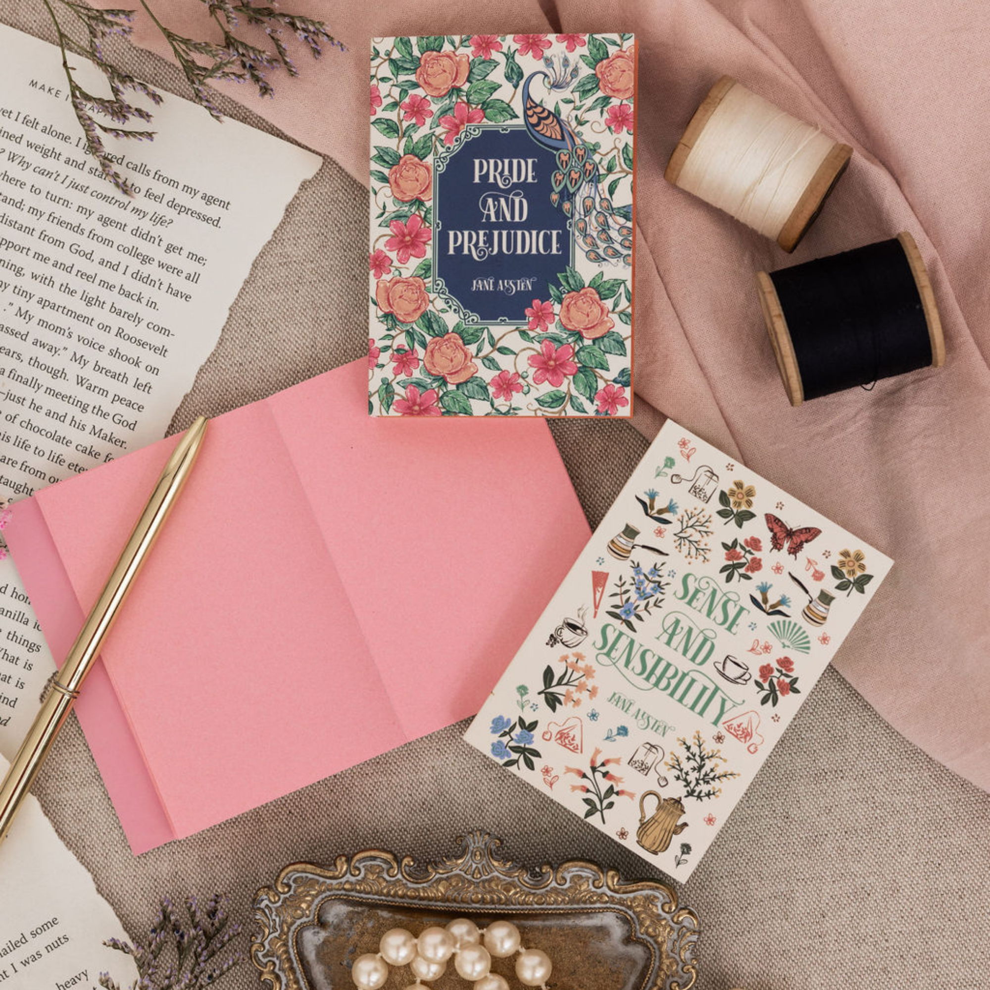 Mini Book Notepads Set of 3, Jane Austen