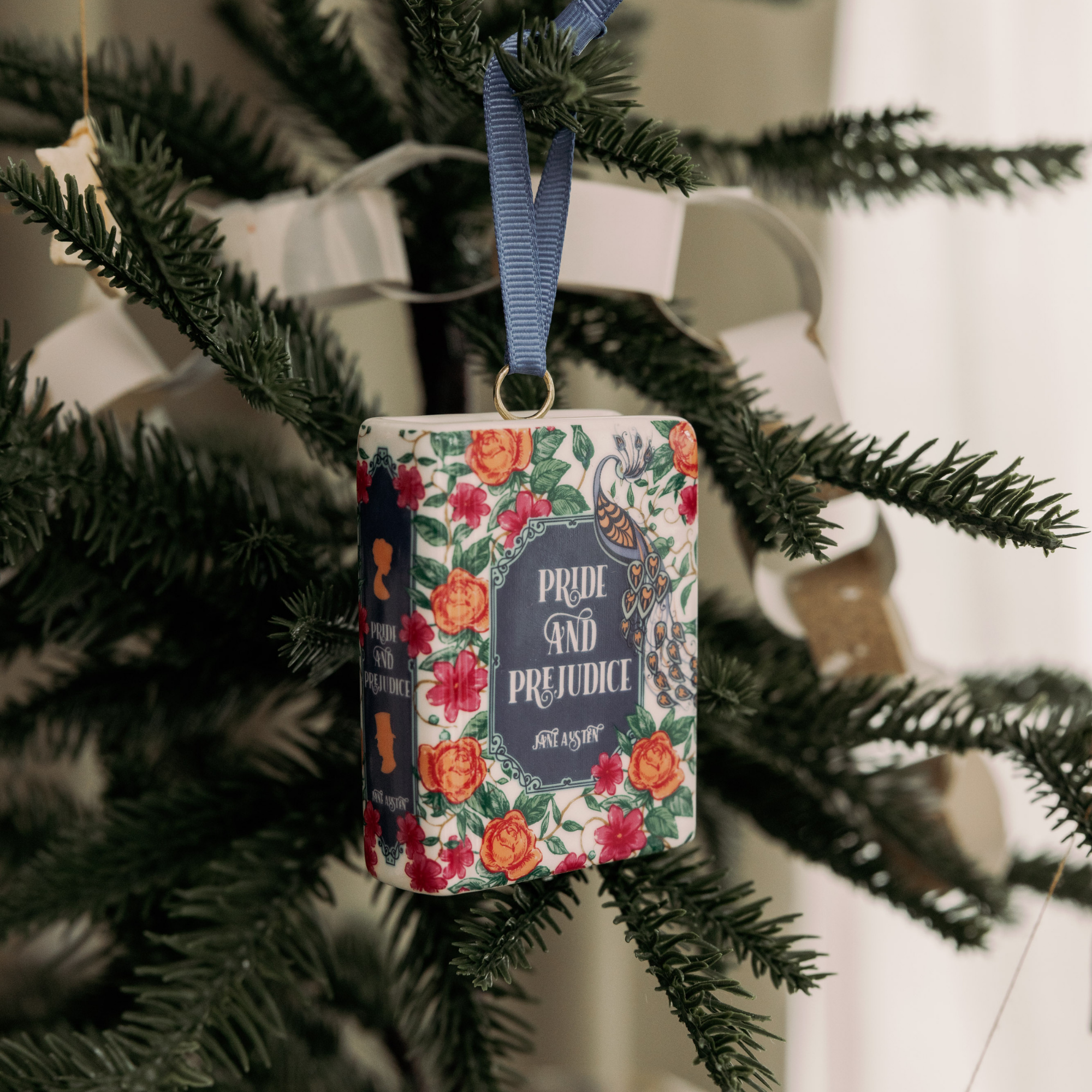 Book Shaped Ceramic Ornament, Pride and Prejudice