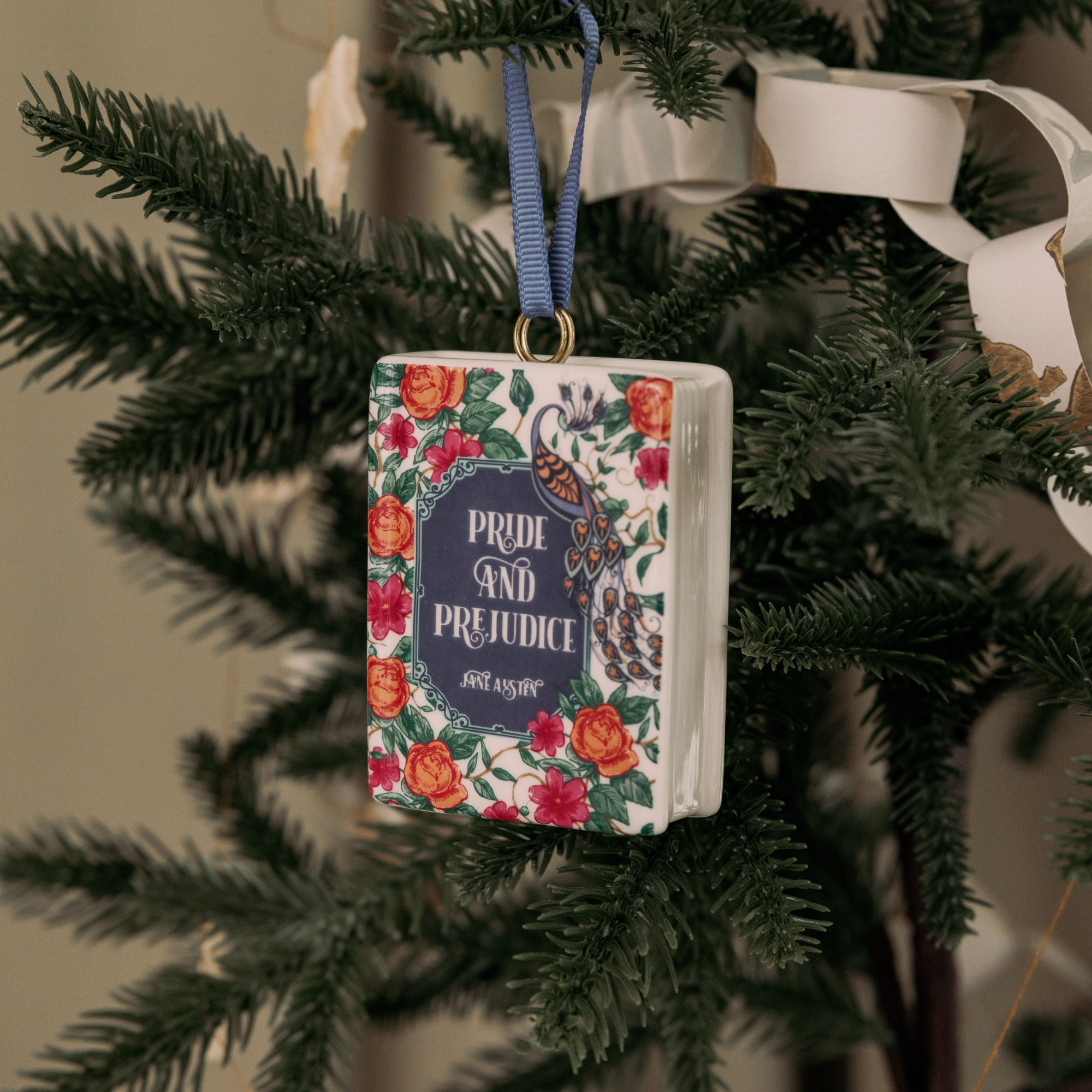 Book Shaped Ceramic Ornament, Pride and Prejudice