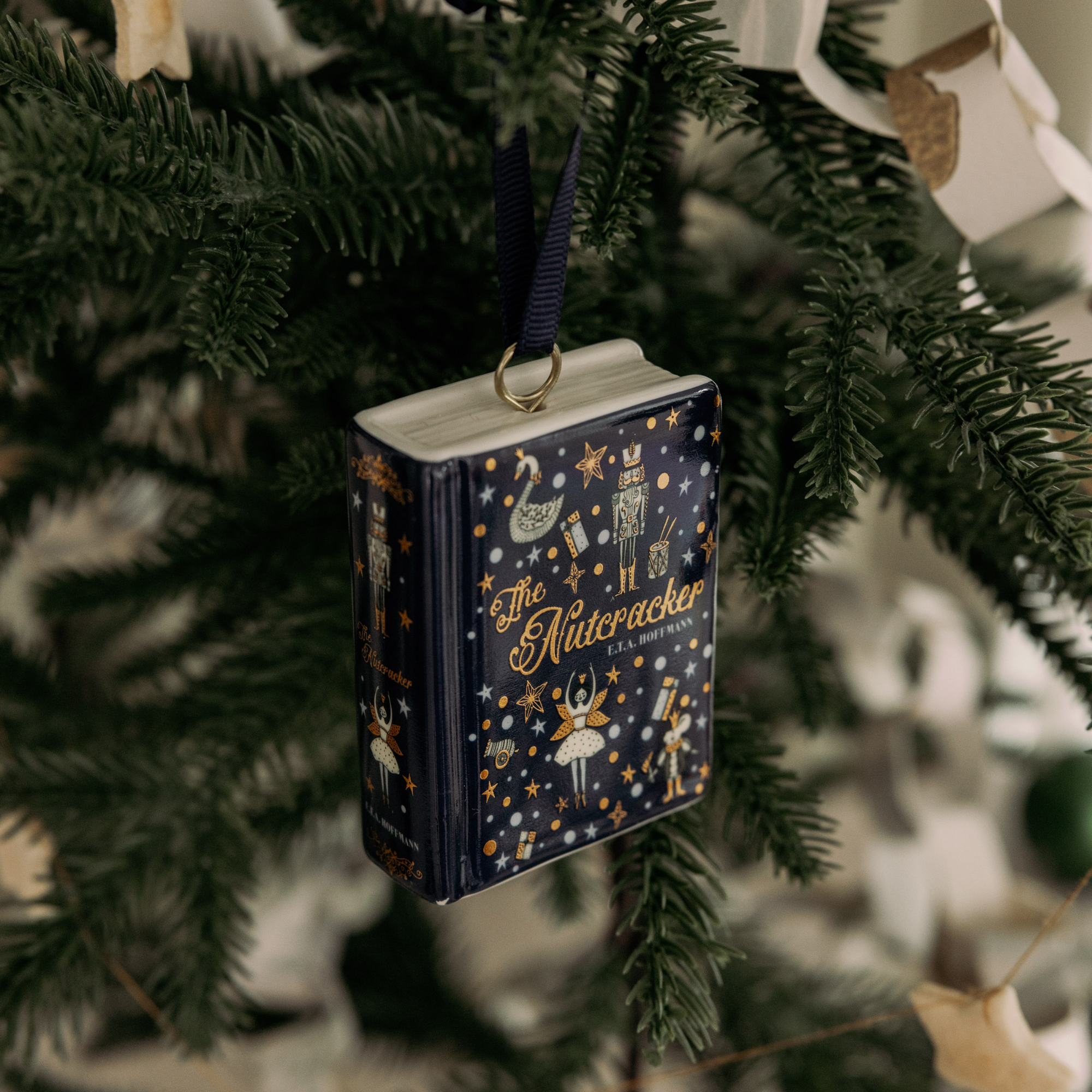 Book Shaped Ceramic Ornament, The Nutcracker
