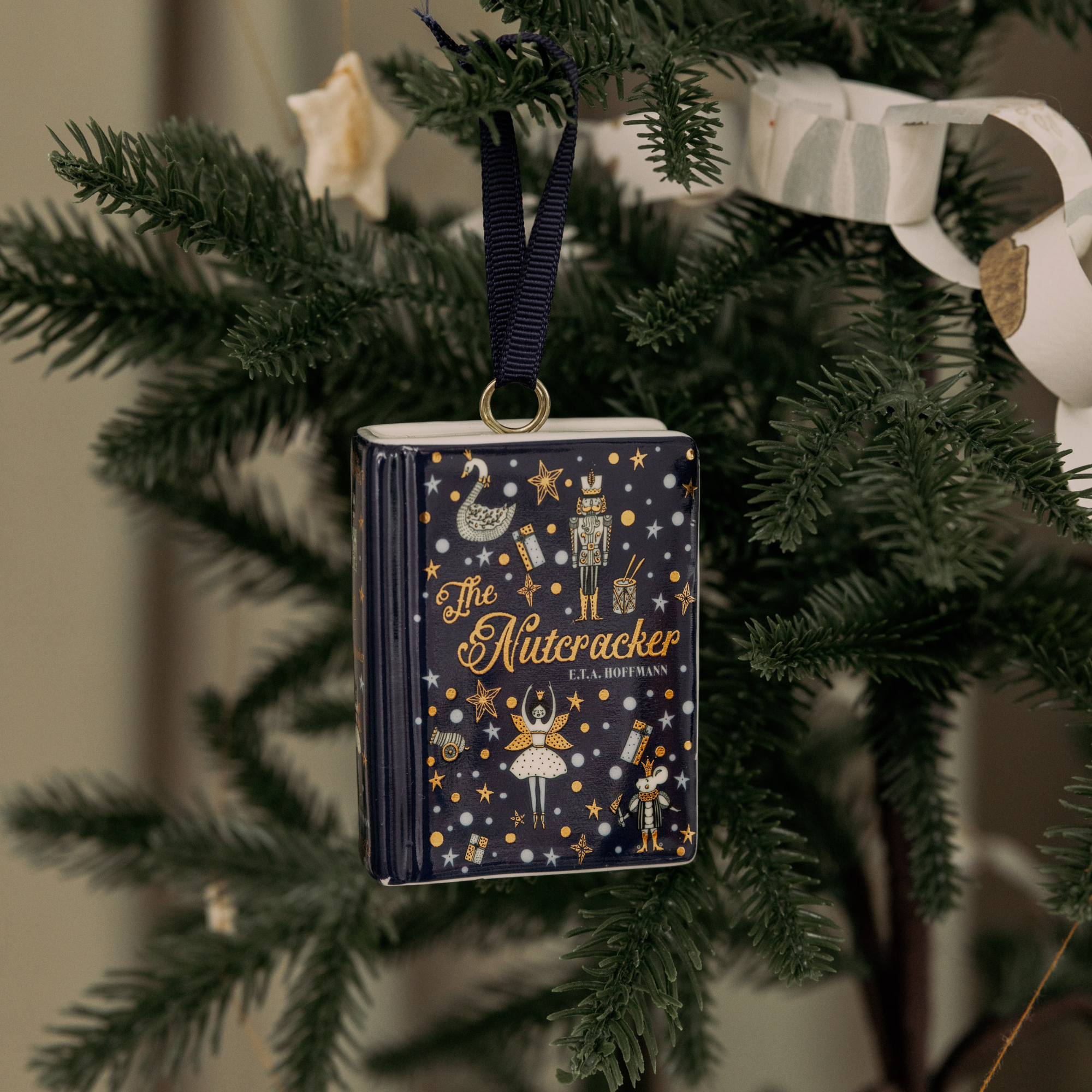 Book Shaped Ceramic Ornament, The Nutcracker