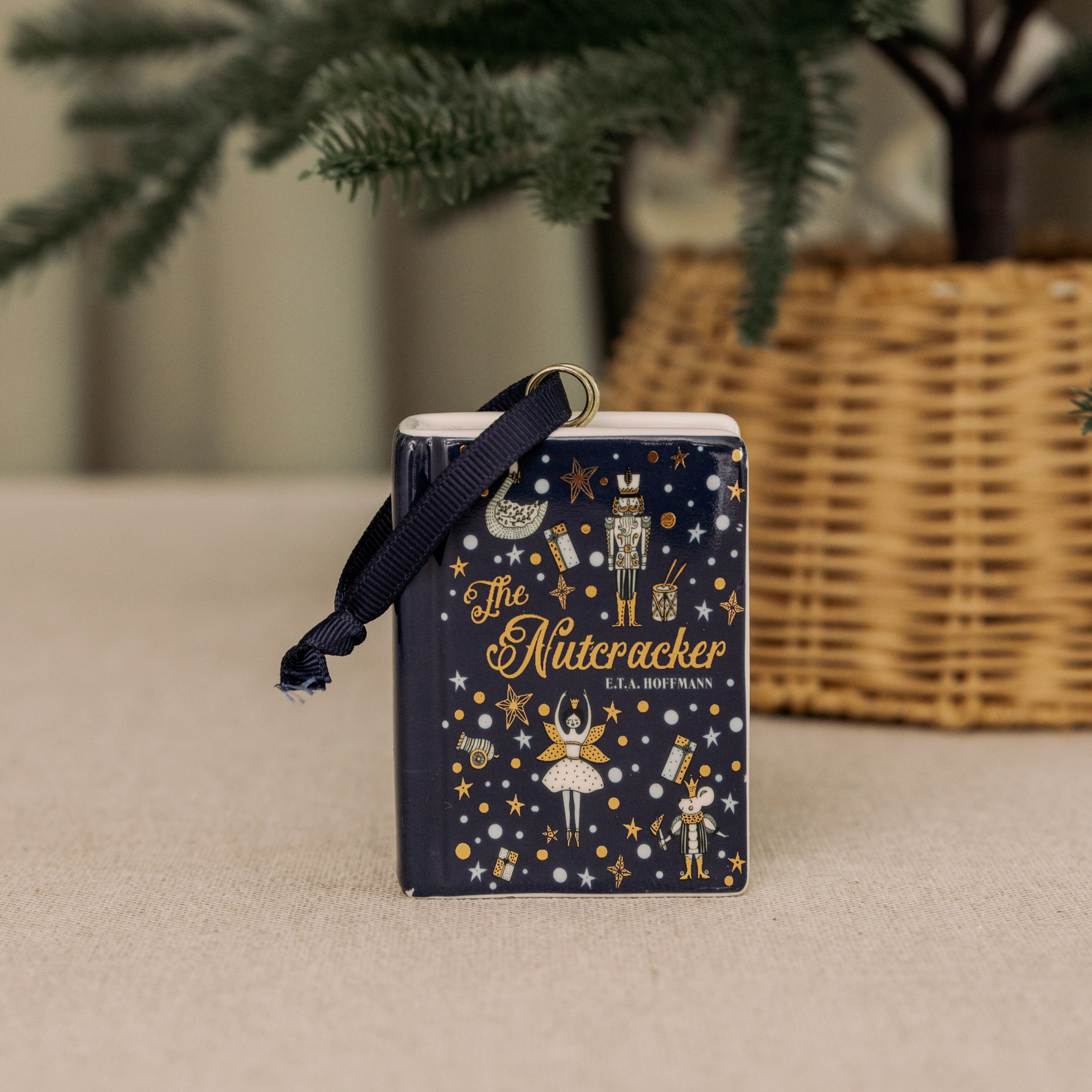 Book Shaped Ceramic Ornament, The Nutcracker