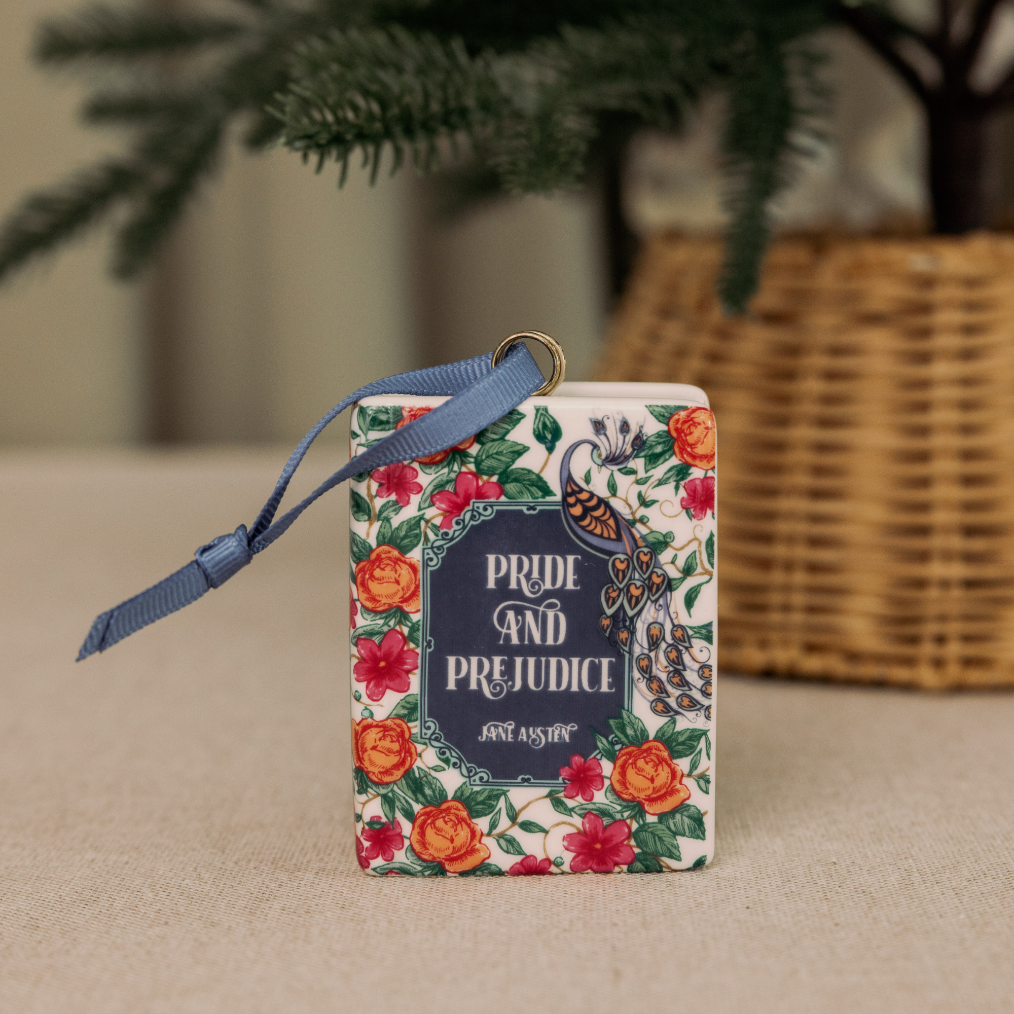 Book Shaped Ceramic Ornament, Pride and Prejudice