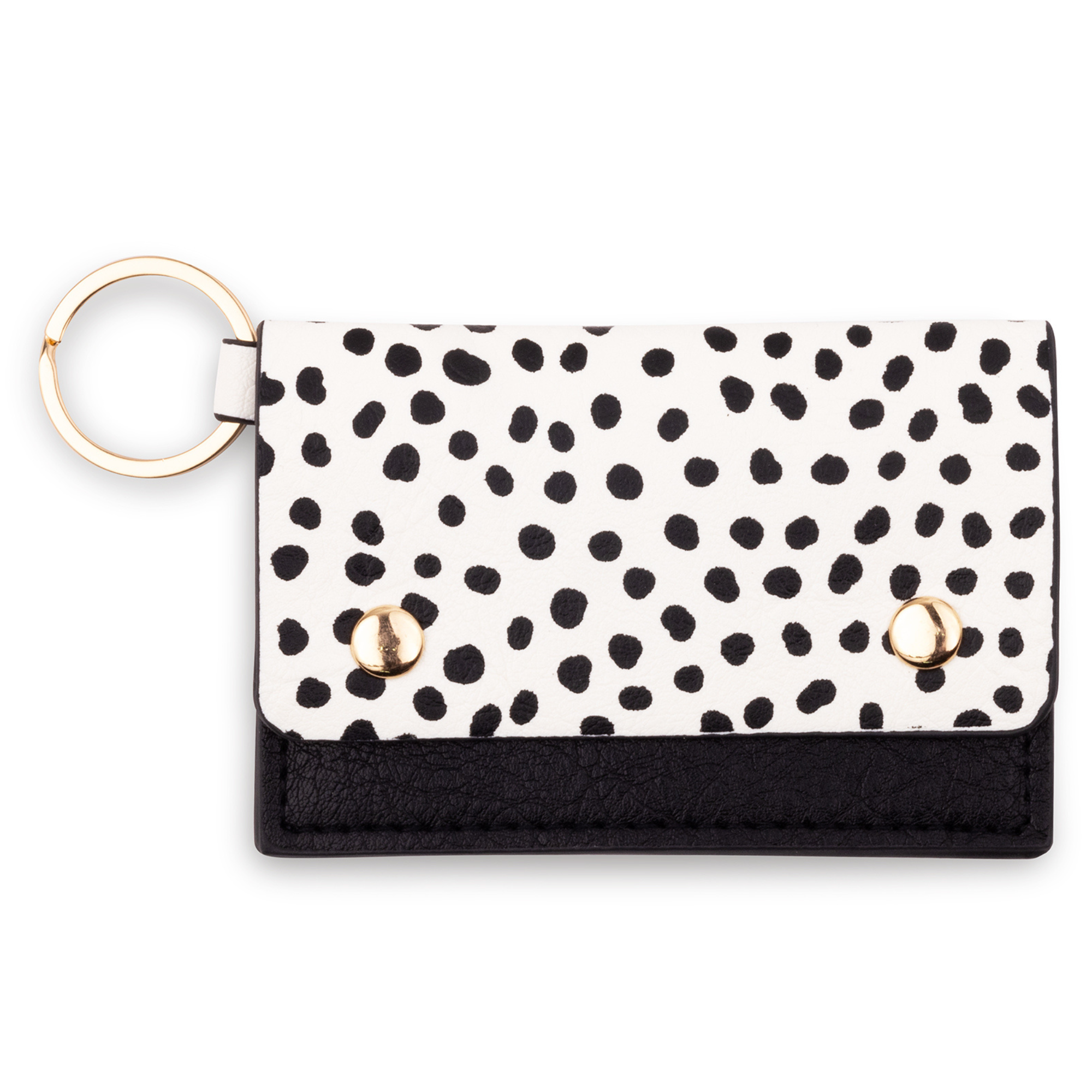 ID Holder, Black Scatter Dots