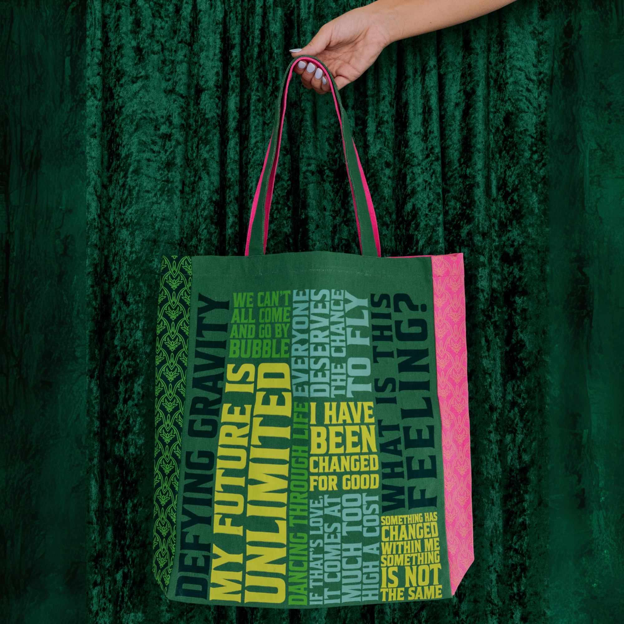 Canvas Tote Bag, Wicked Word Cloud