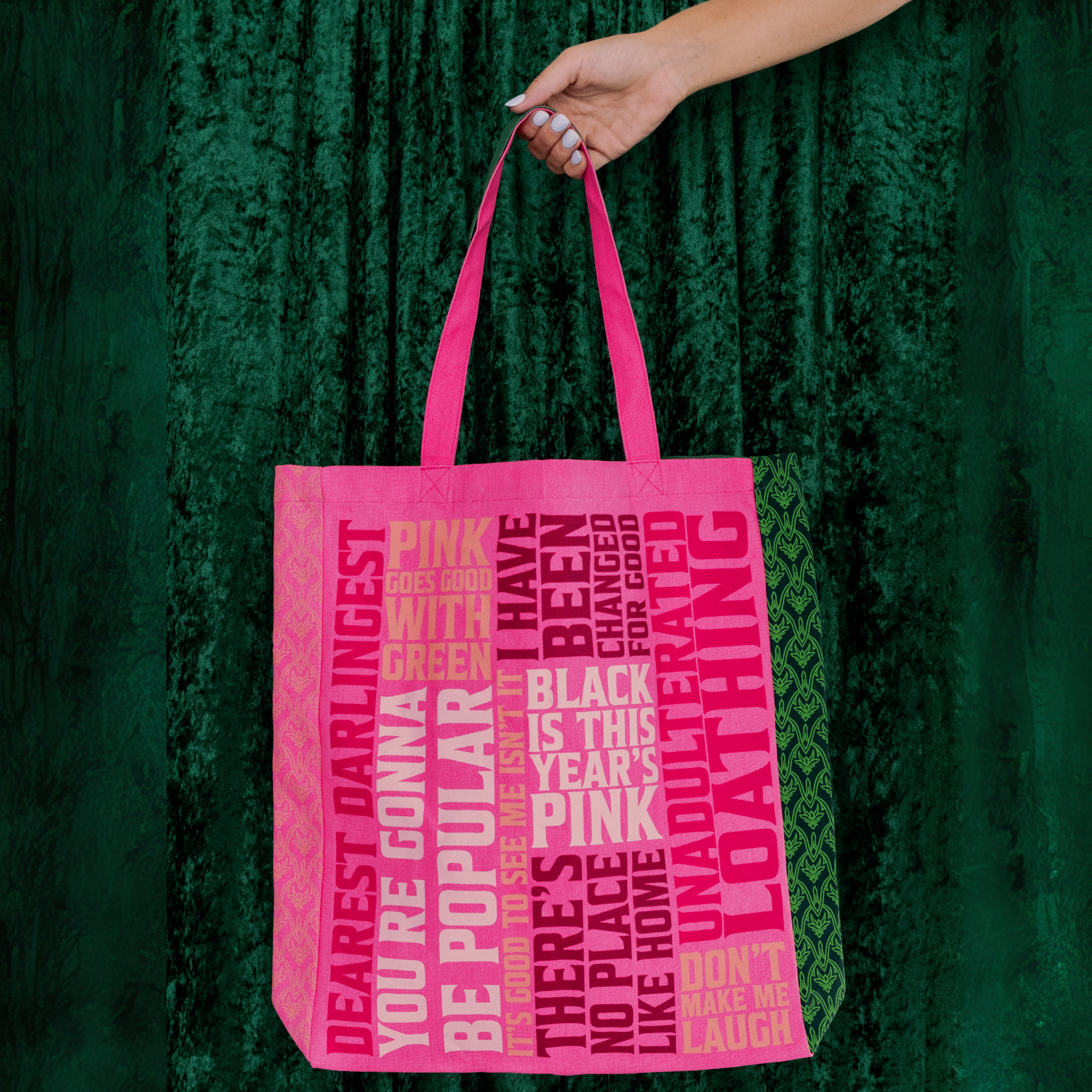 Canvas Tote Bag, Wicked Word Cloud