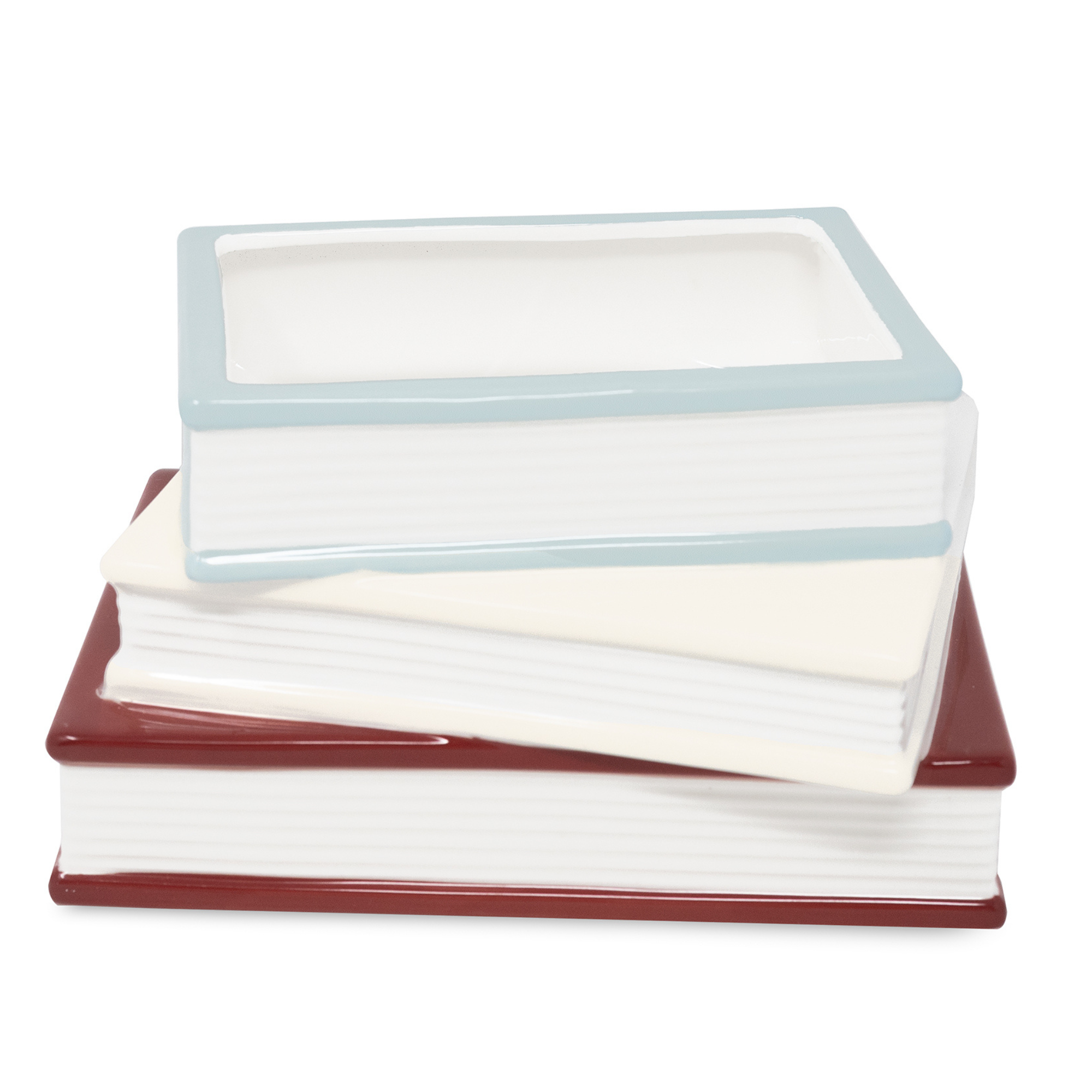 Stacked Books Planter, Holiday Titles