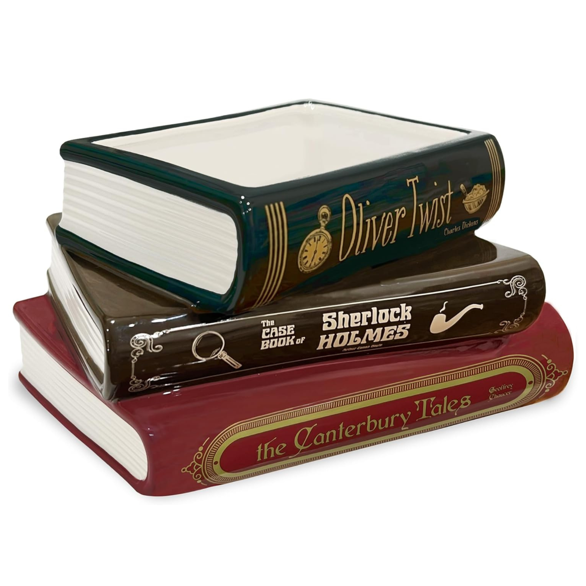 Stacked Books Planter, Literary Classics