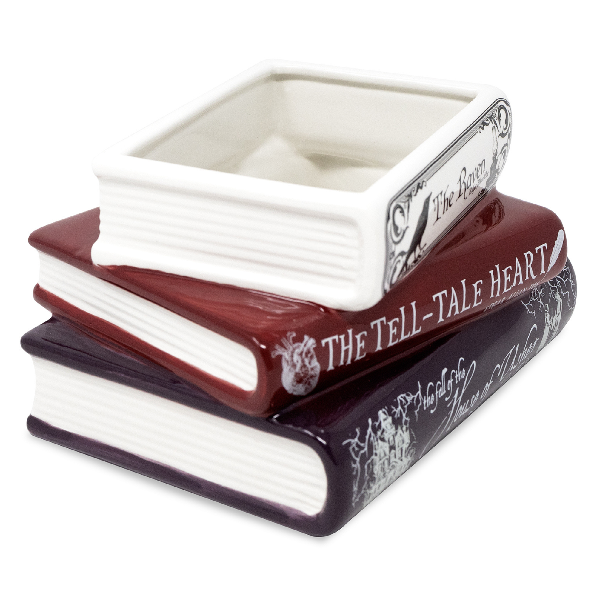 Stacked Books Planter, Edgar Allan Poe