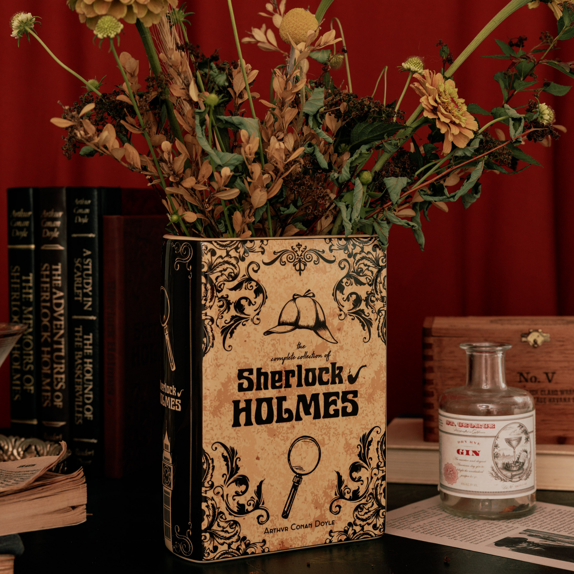 Large Book Vase, Sherlock Holmes