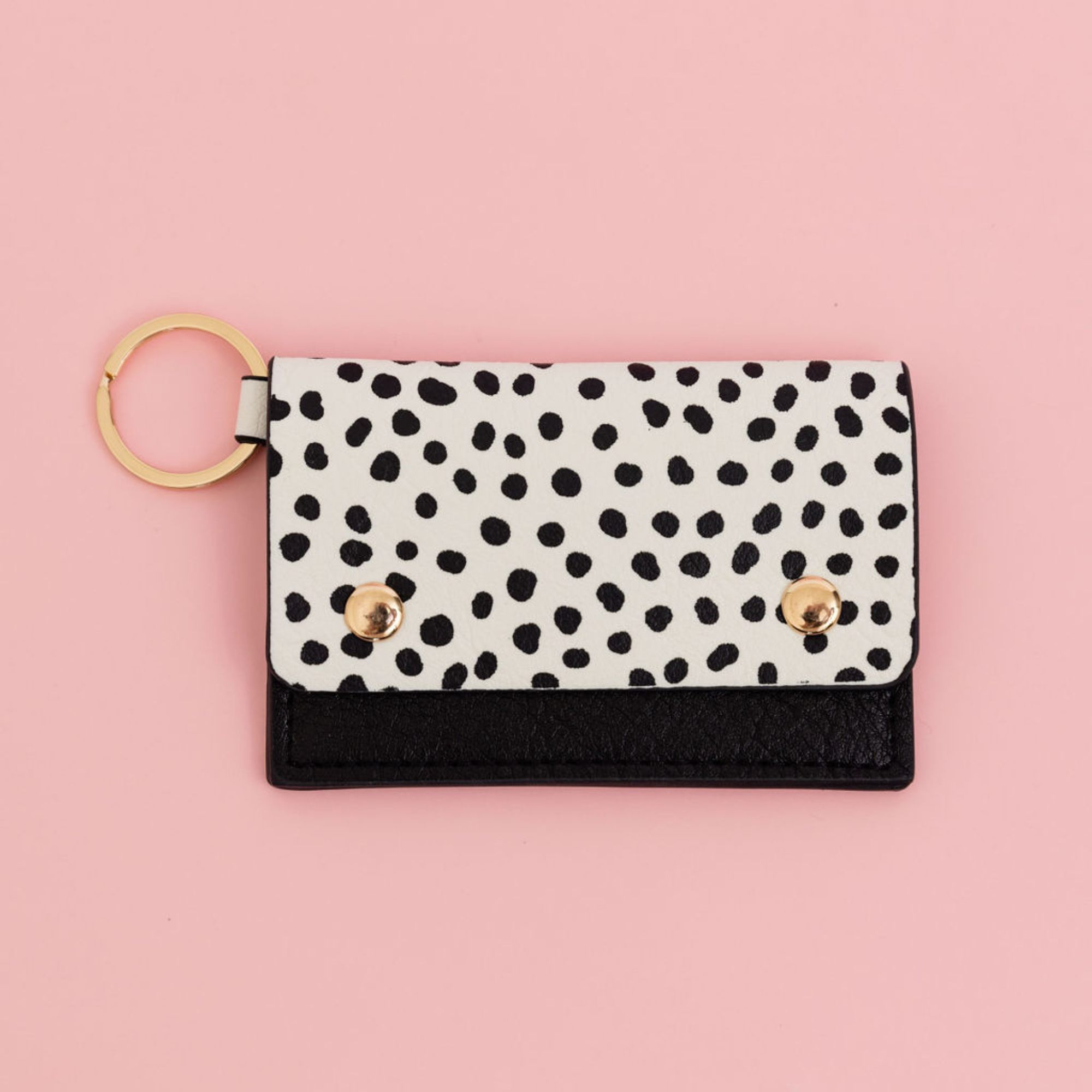 ID Holder, Black Scatter Dots