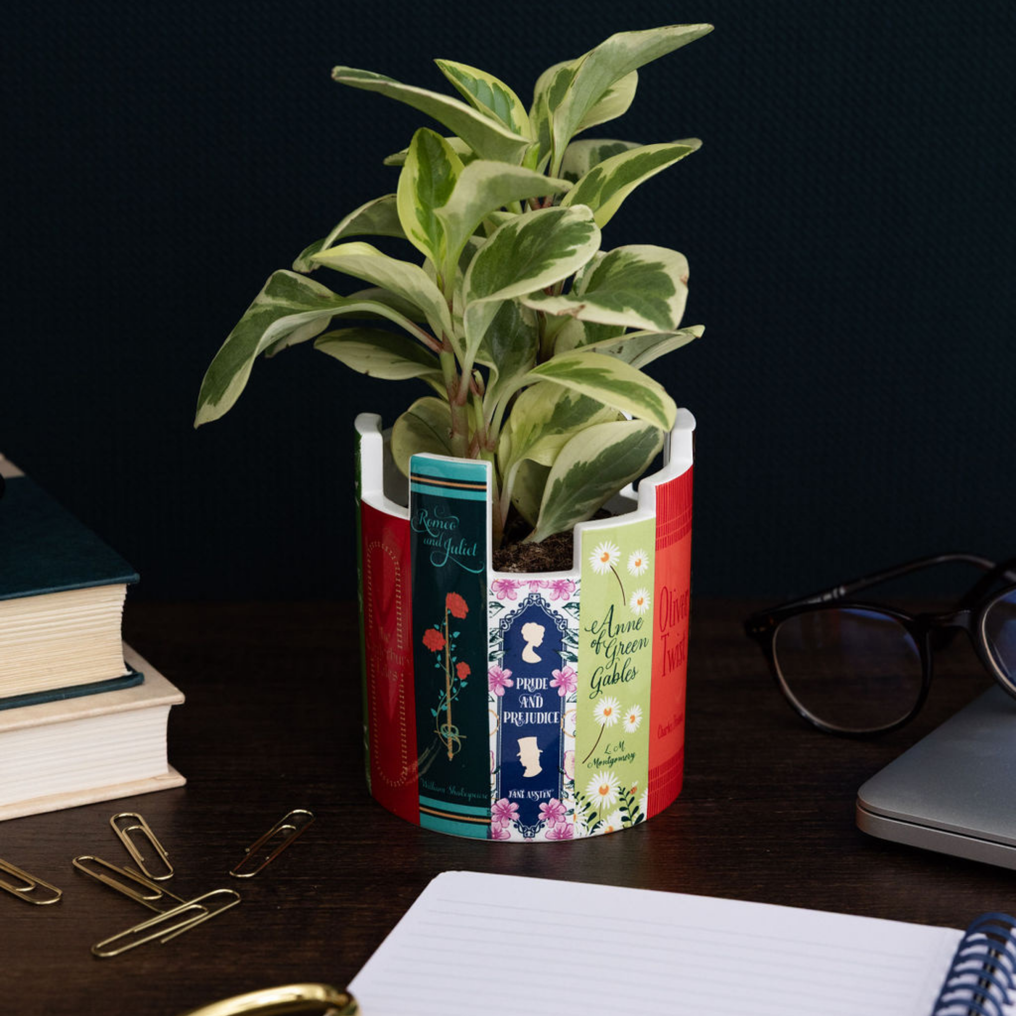 Ceramic Desk Pot, Stack of Classics