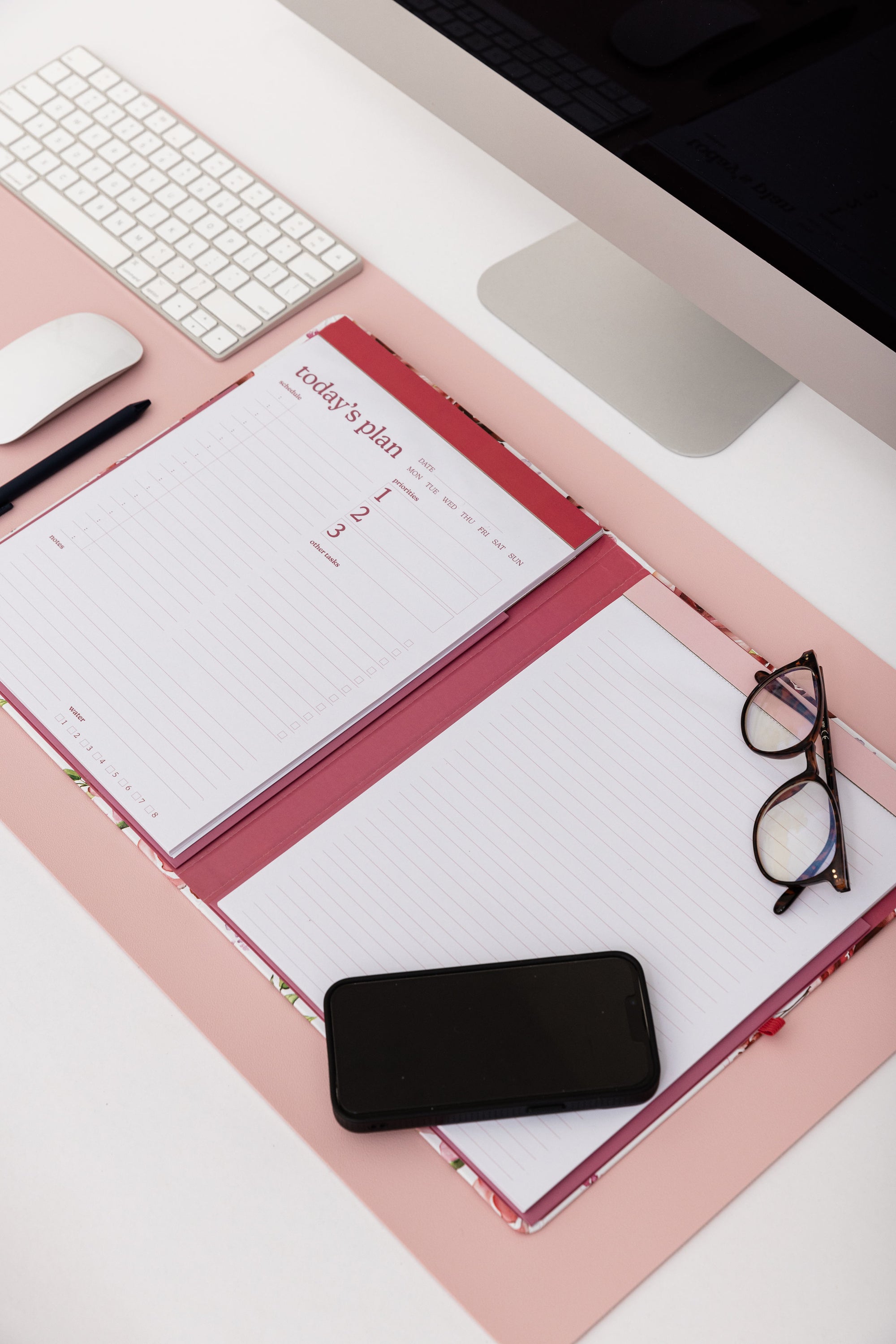 Clipboard Folio, Rose Floral