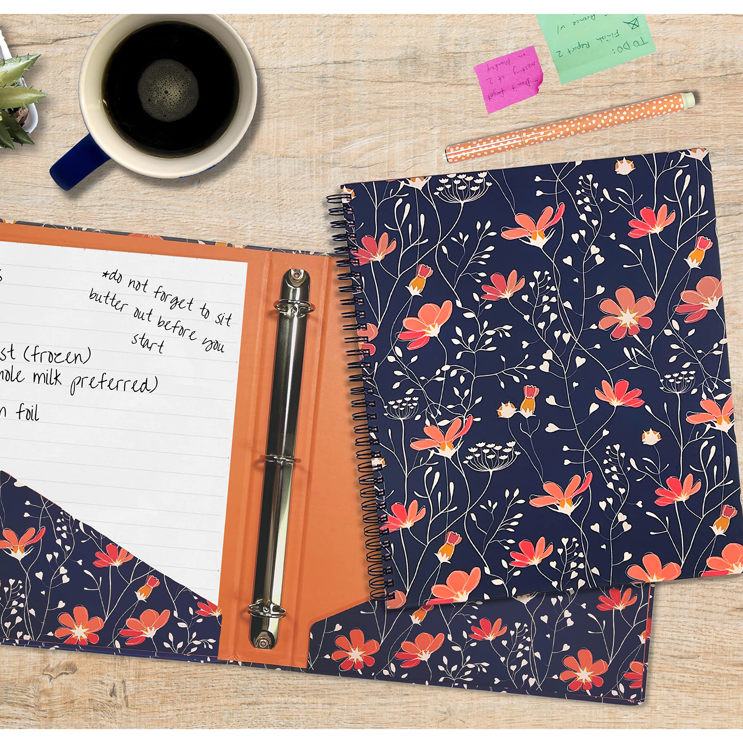 Large Notebook, Floral Vines