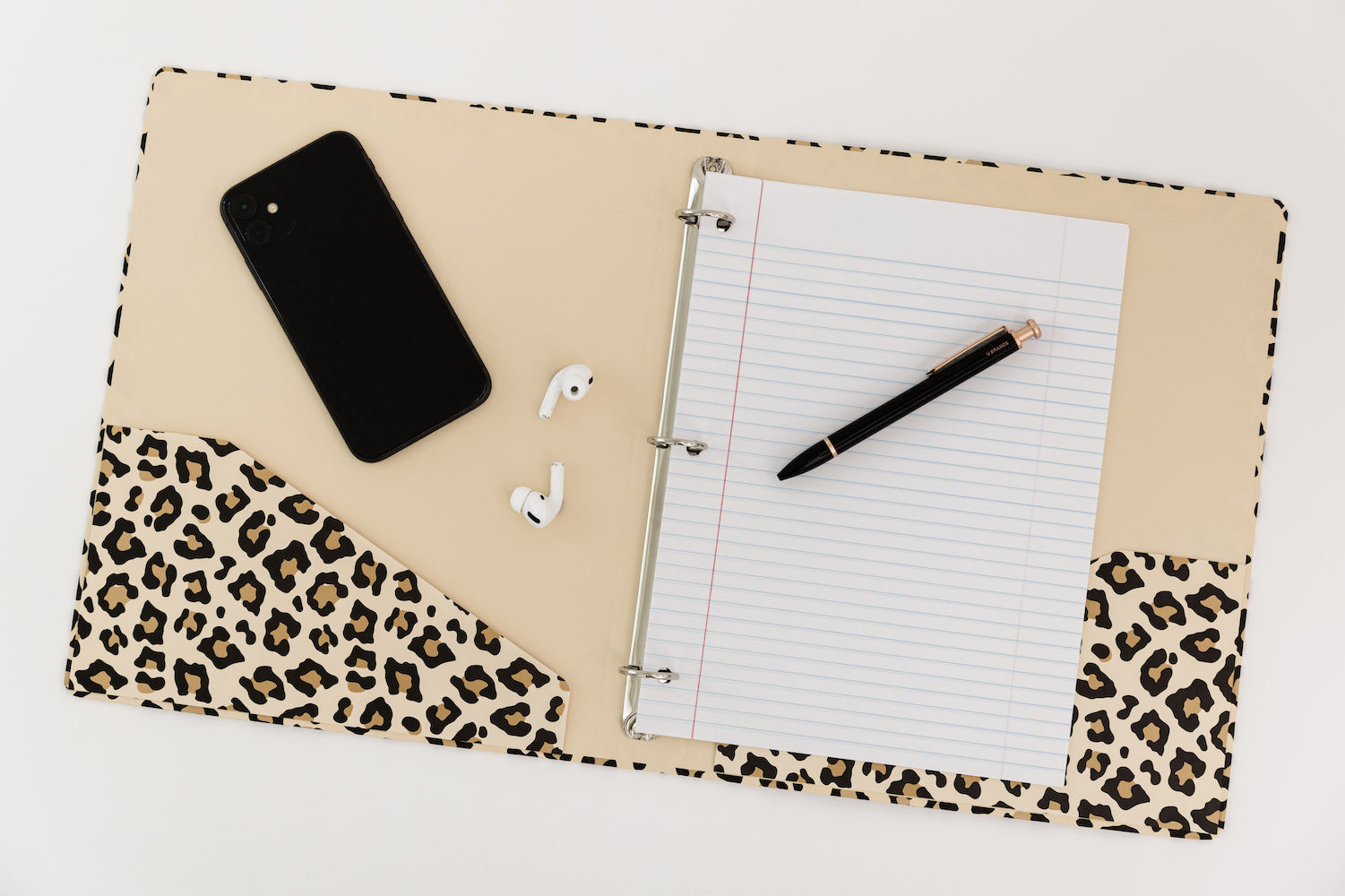 Three Ring Binder, Leopard