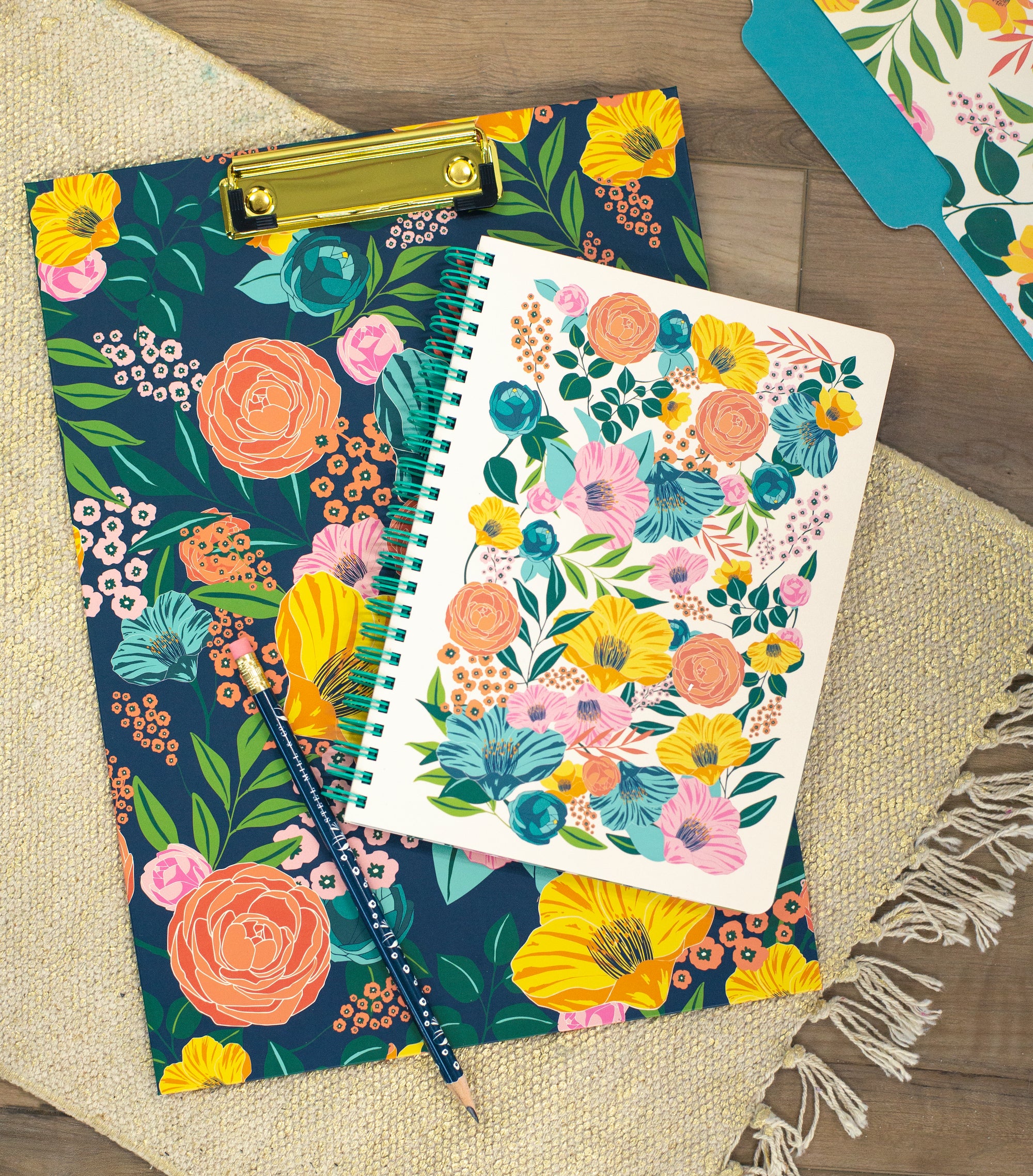 Mini Notebook, Garden Blooms Cream
