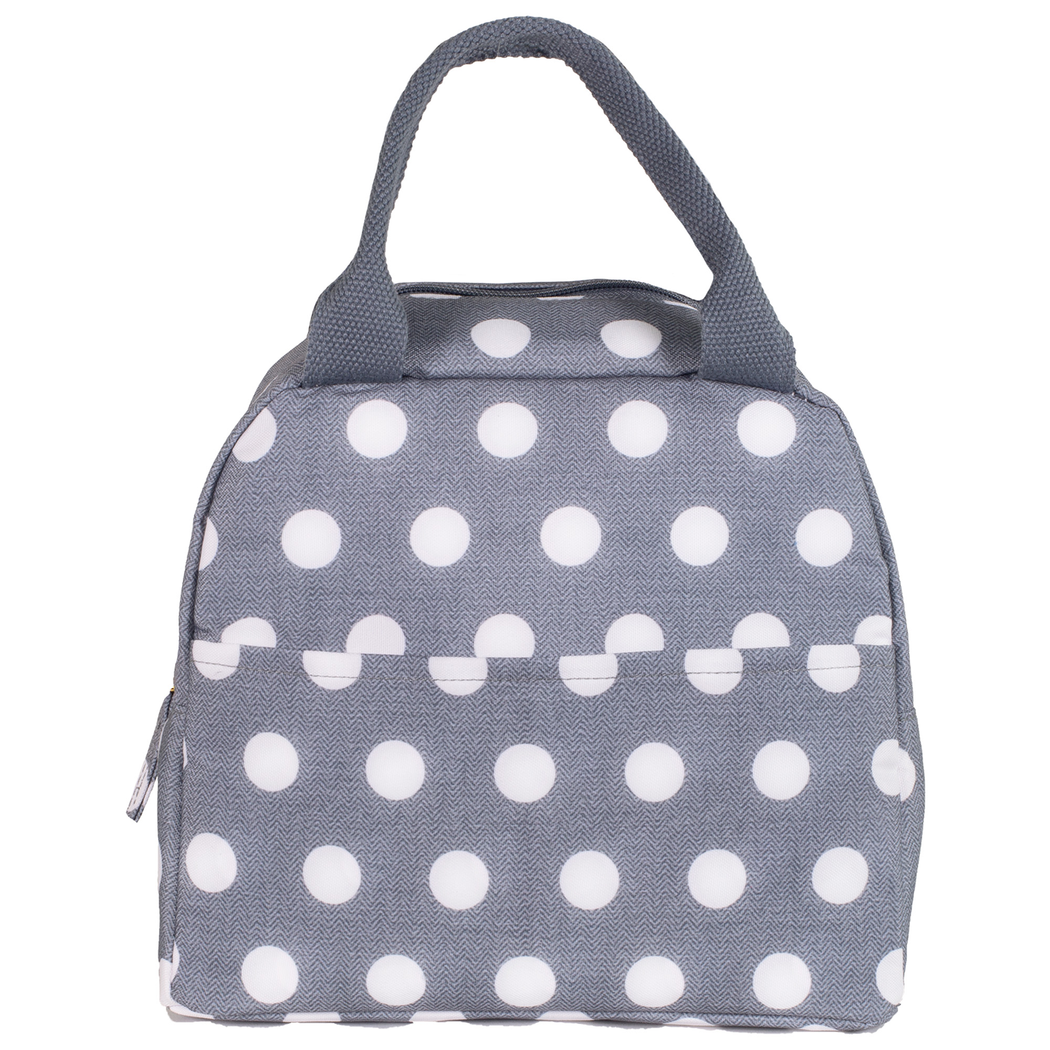 Small Lunch Tote, Textured Large Dots