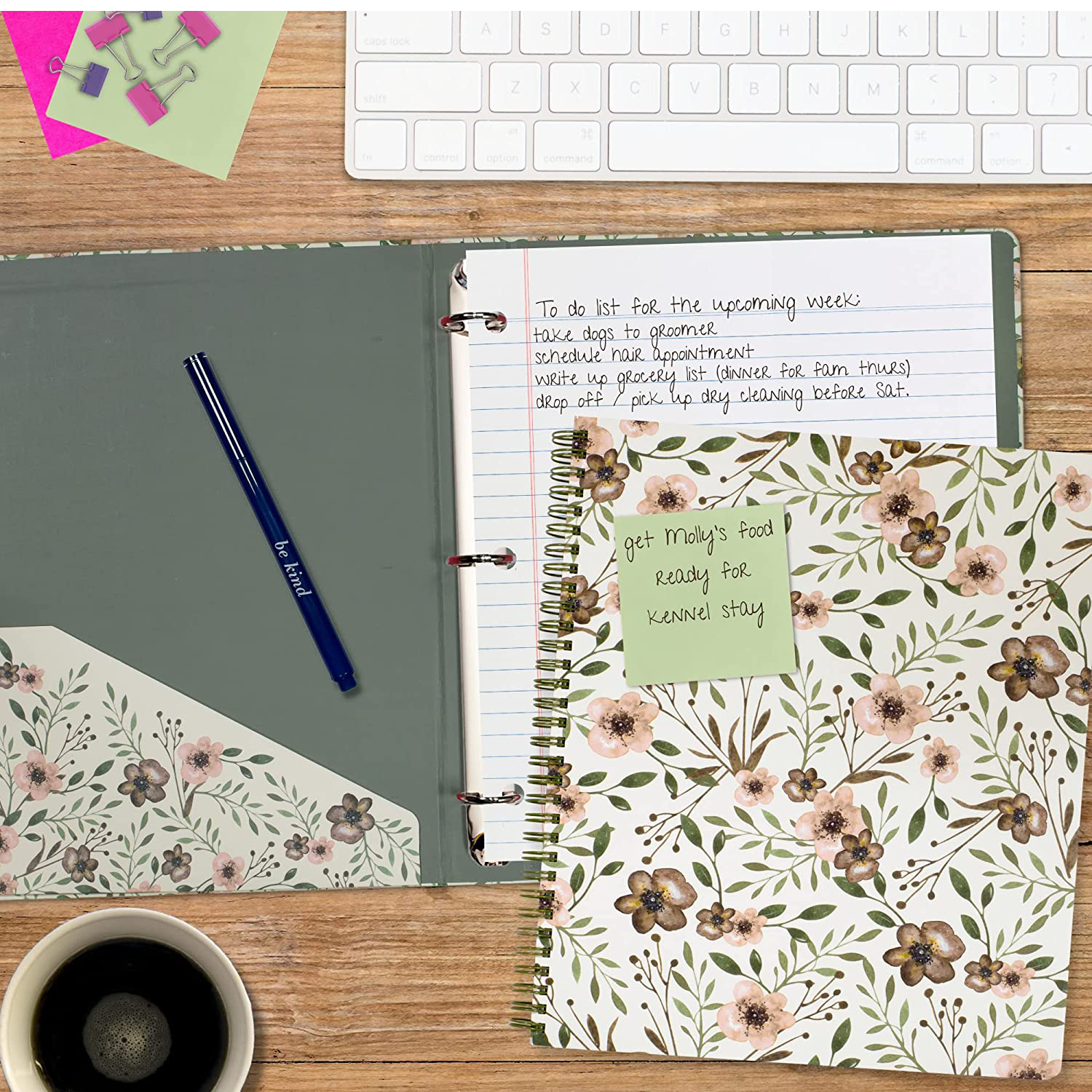 Large Notebook, Woodland Floral