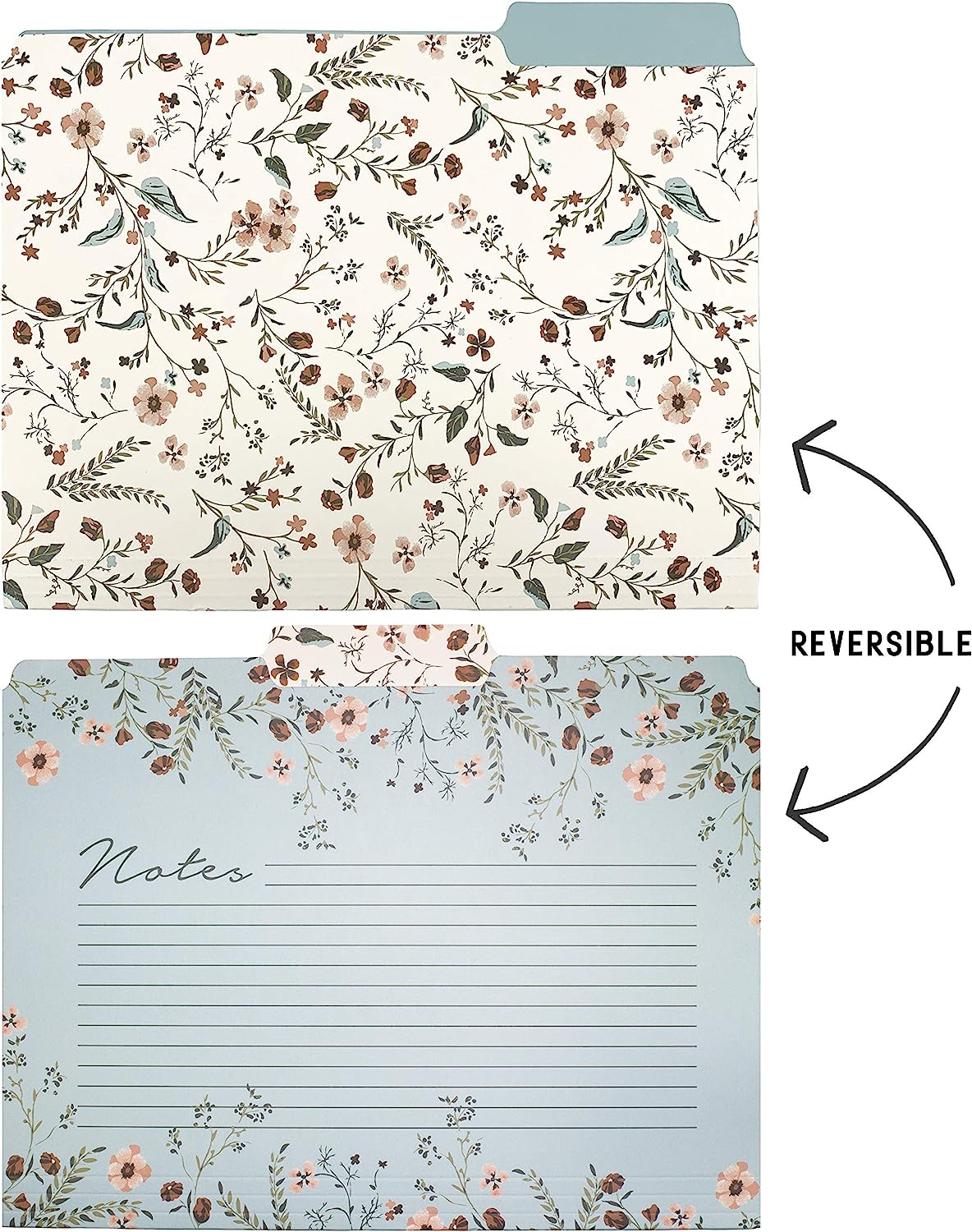 File Folder Set of 6, Woodland Floral