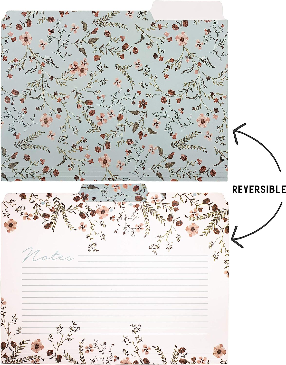 File Folder Set of 6, Woodland Floral