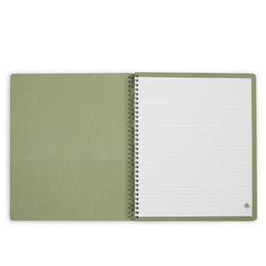 Large Notebook, Cutout Floral Green