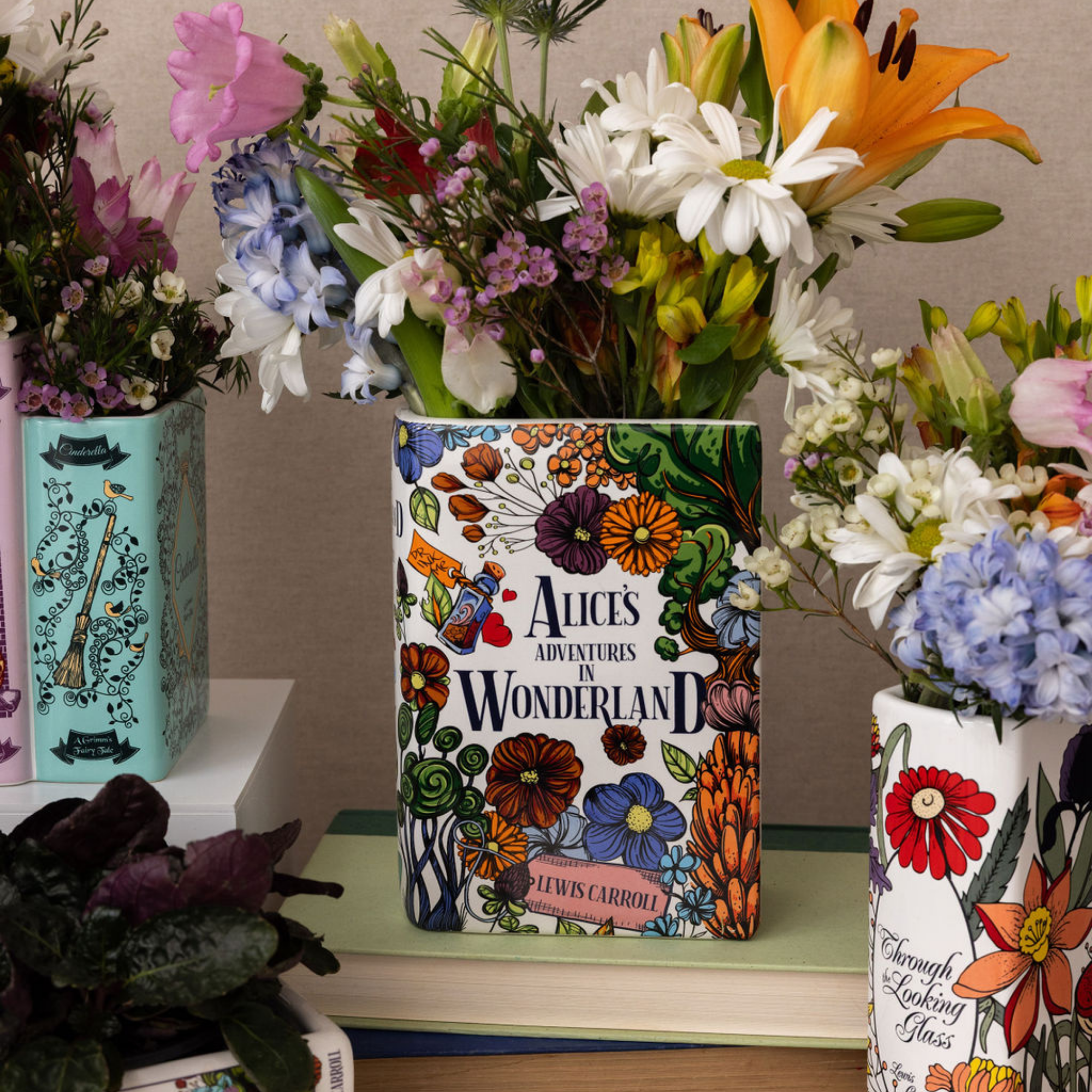Large Book Vase, Alice's Adventures in Wonderland