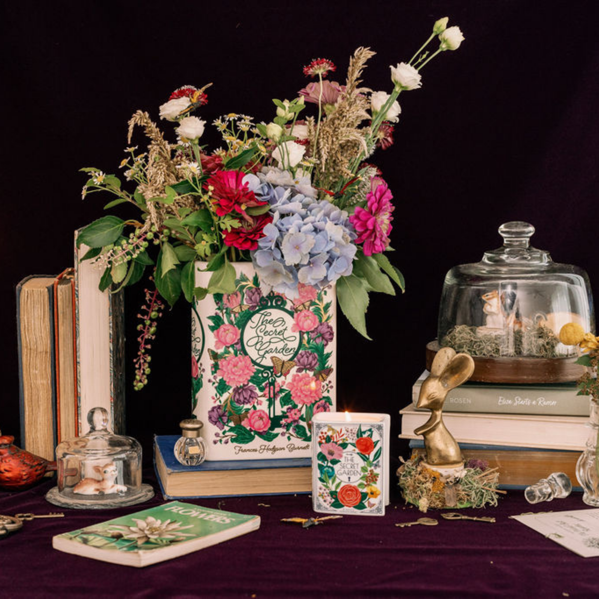 Book Shaped Candle, The Secret Garden (Jasmine and Cedar Wood)