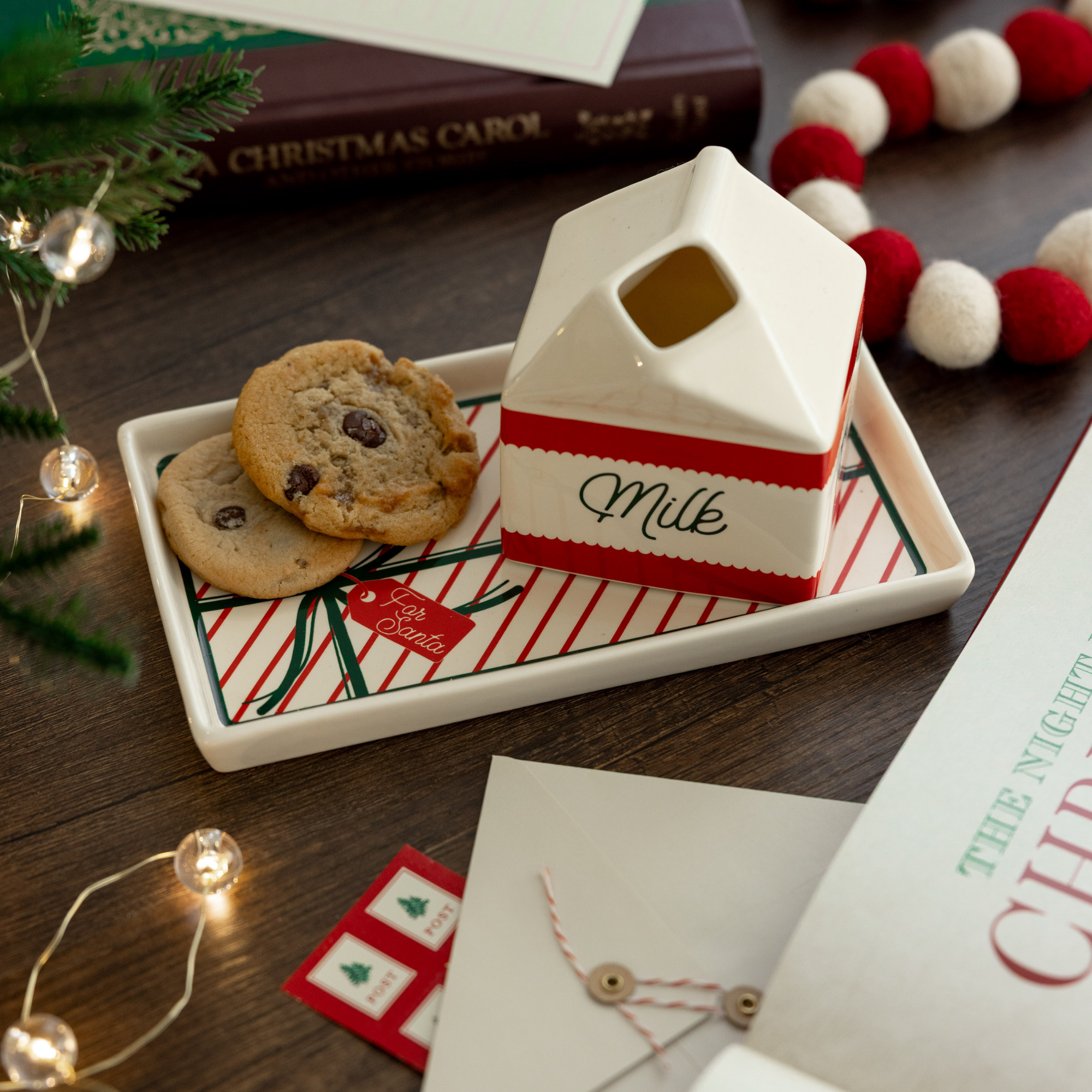 Milk and Cookies Set, Bow