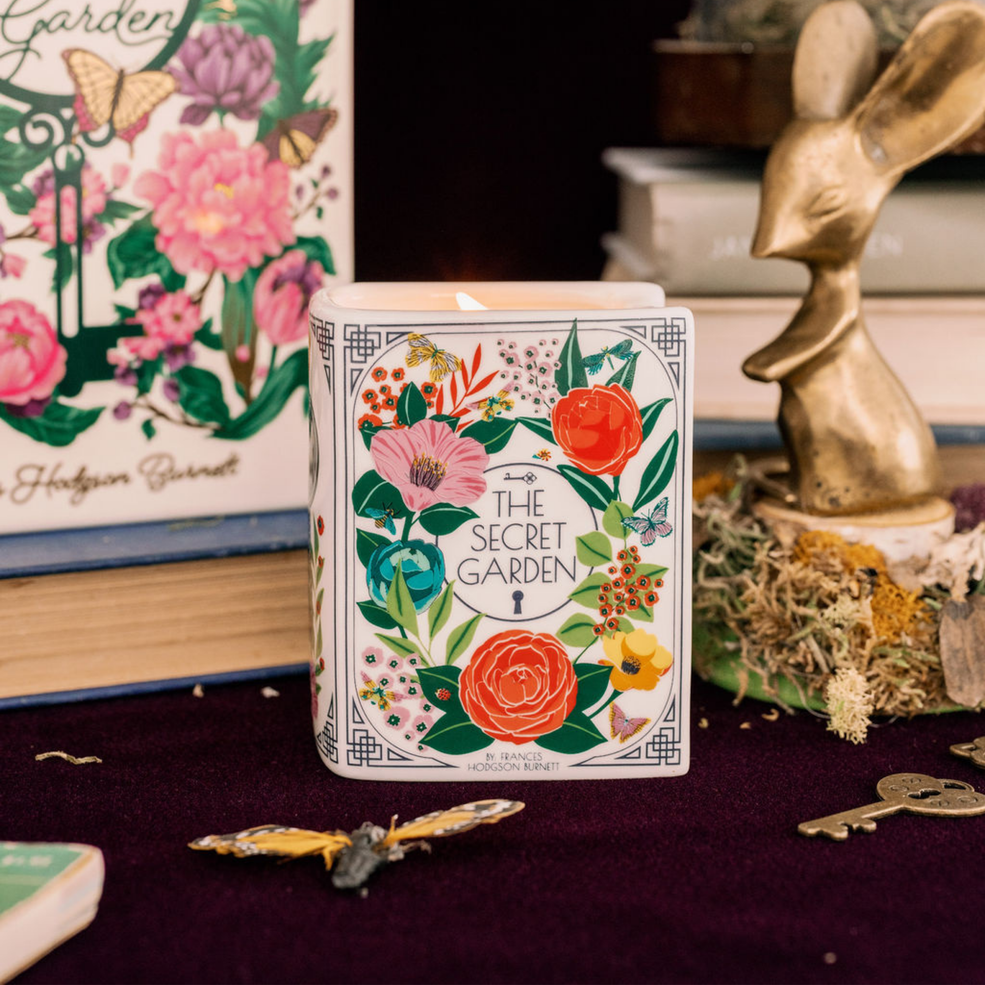 Book Shaped Candle, The Secret Garden (Jasmine and Cedar Wood)