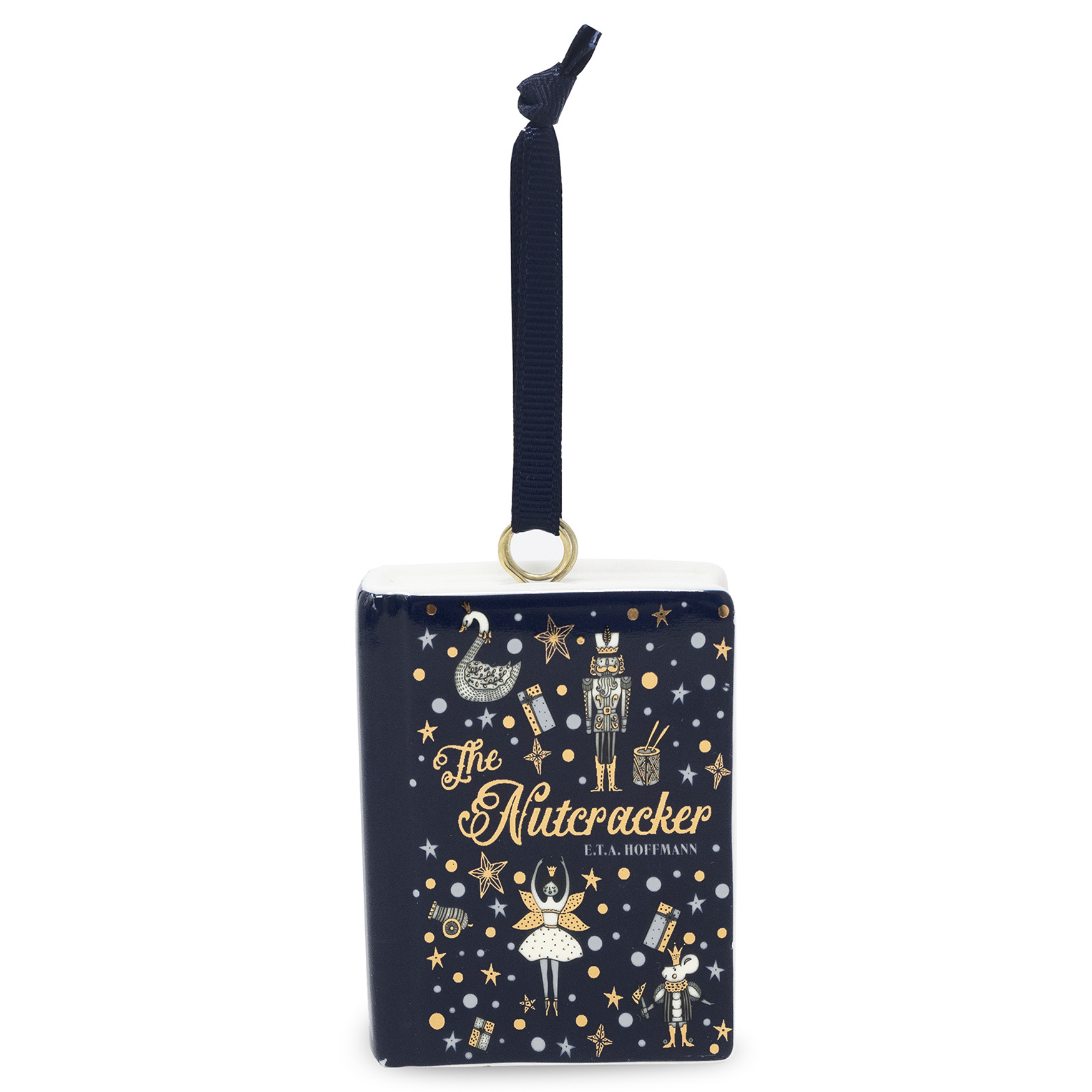 Book Shaped Ceramic Ornament, The Nutcracker