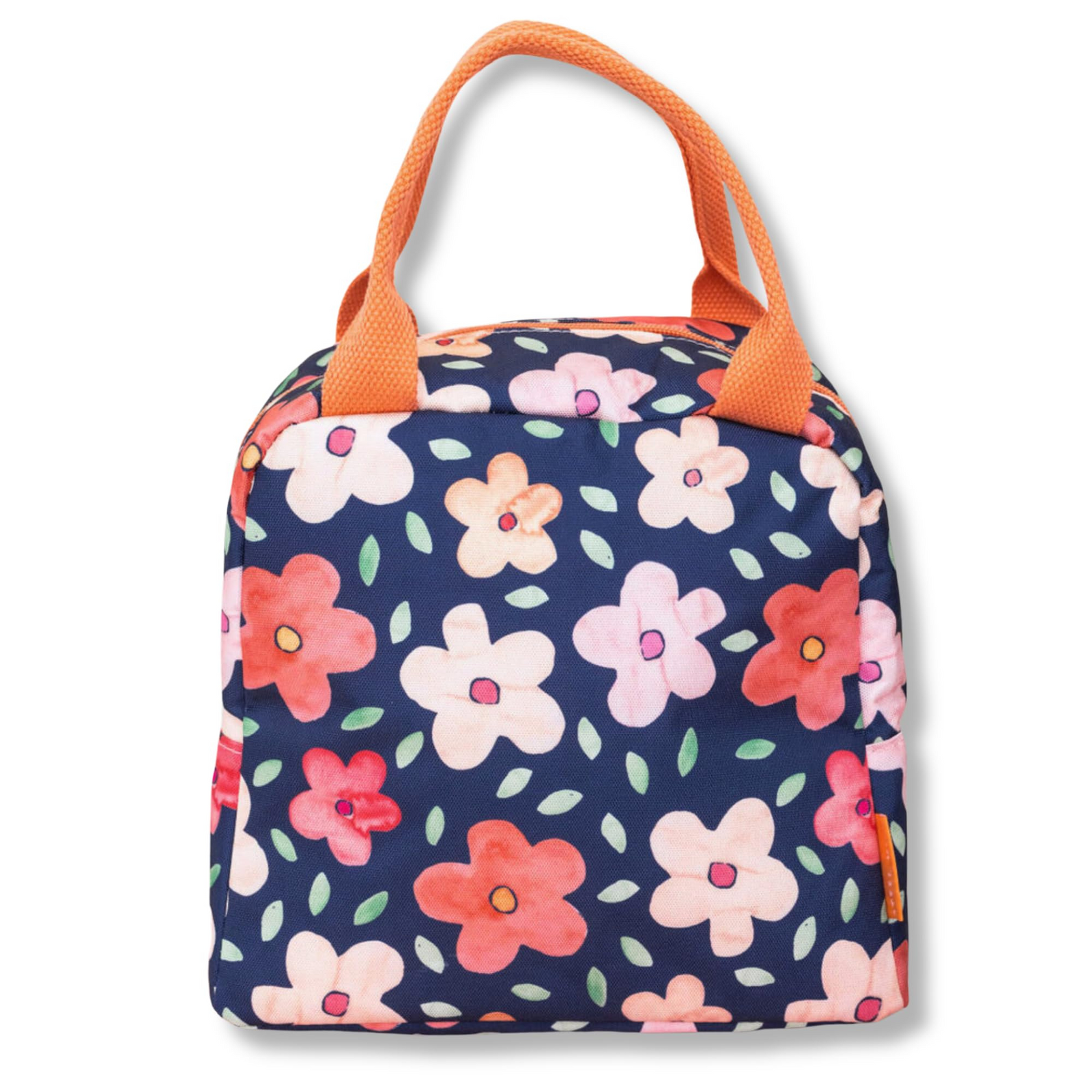 Lunch Tote, Navy Bold Floral