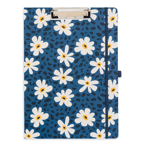 Clipboard Folio, Leopard Daisy