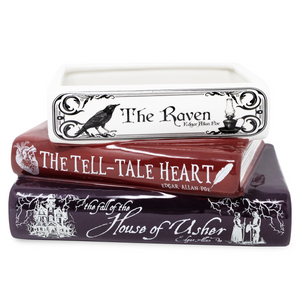 Stacked Books Planter, Edgar Allan Poe