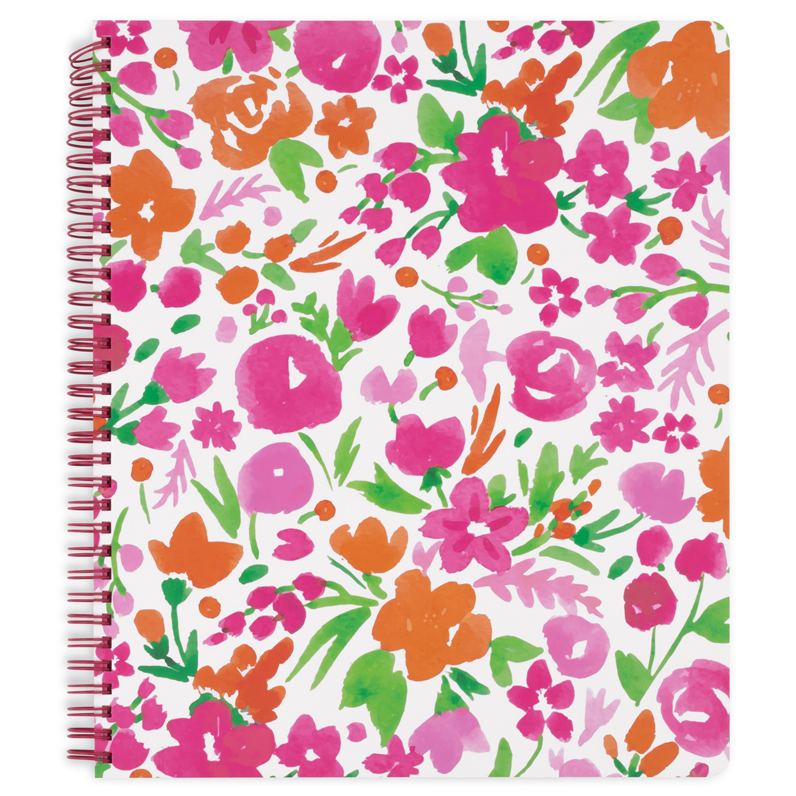 Large Notebook, Watercolor Flowers