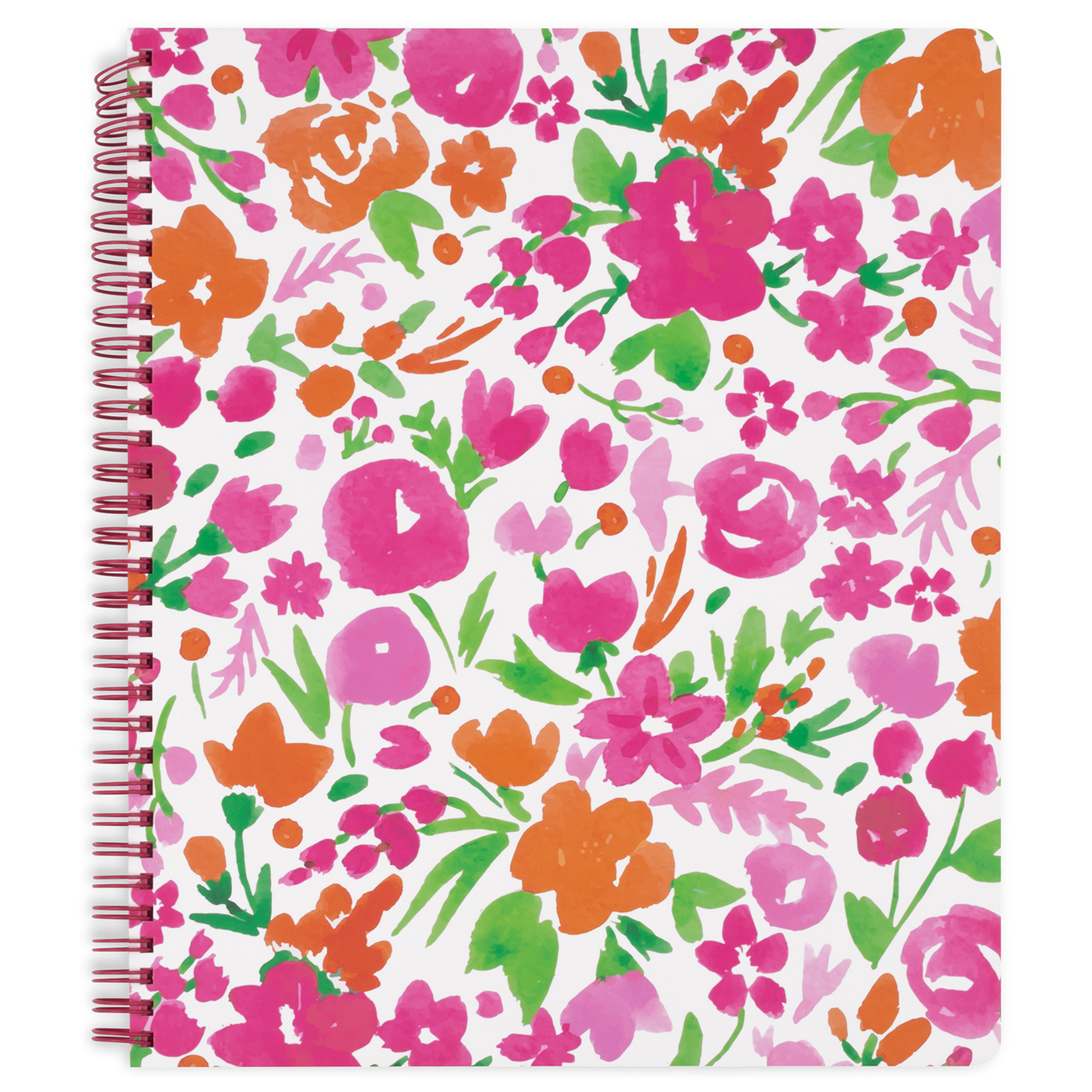 Large Notebook, Watercolor Flowers