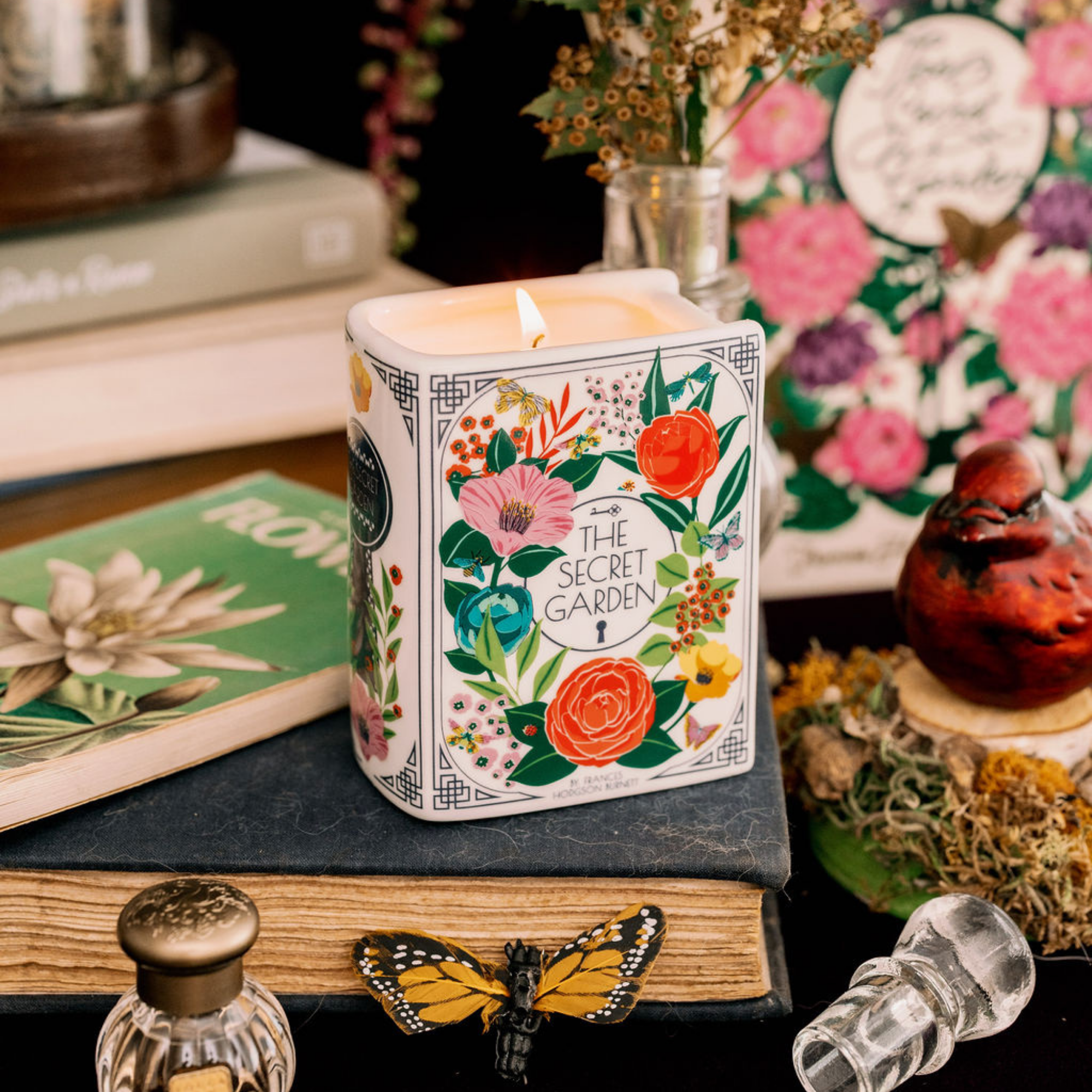 Book Shaped Candle, The Secret Garden (Jasmine and Cedar Wood)
