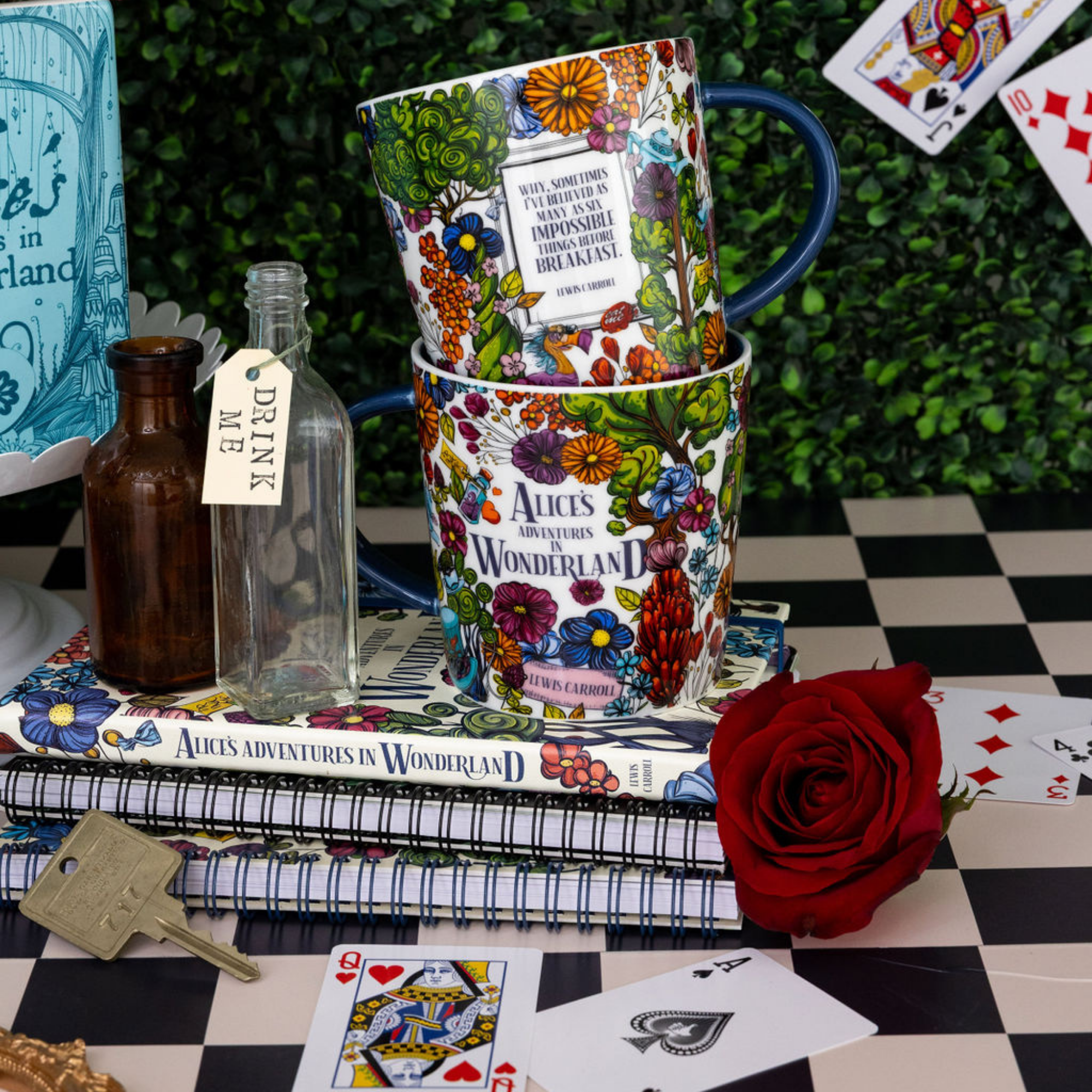 Vegan Leather Journal, Alice's Adventures in Wonderland
