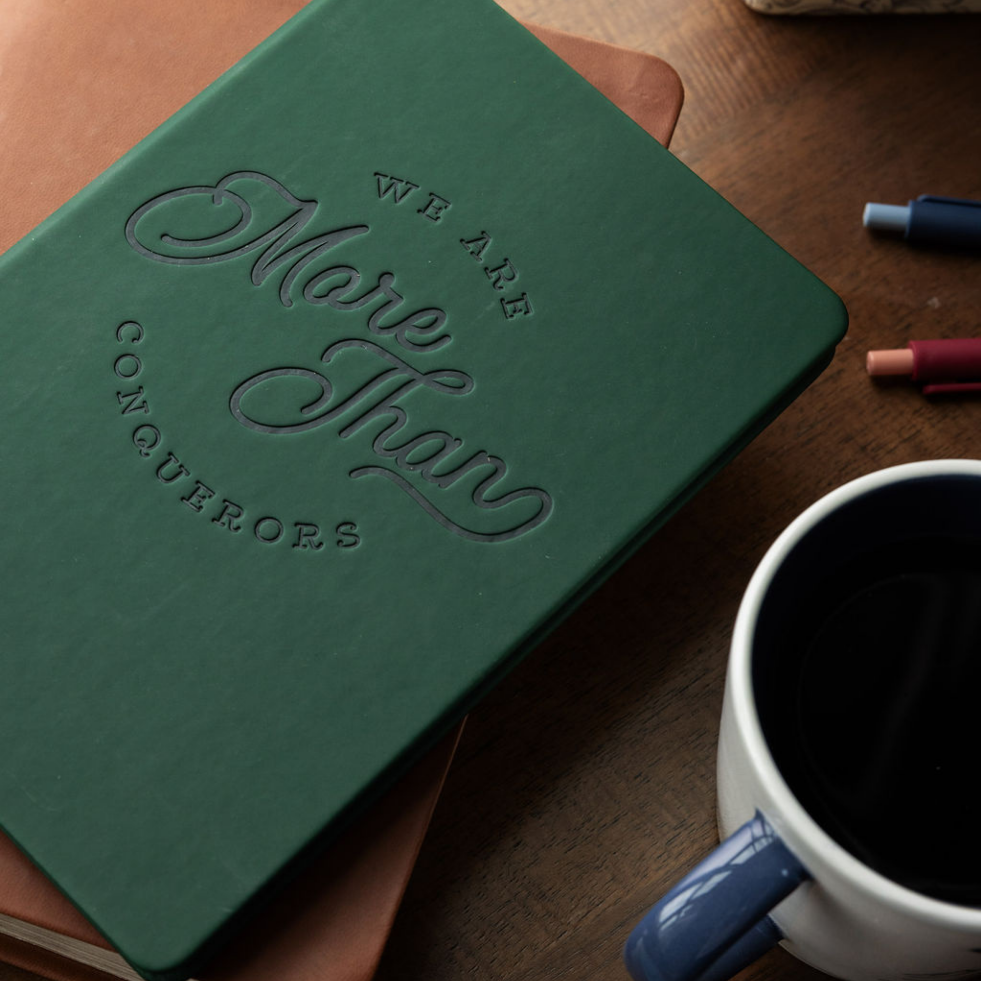 Vegan Leather Journal, More than Conquerors
