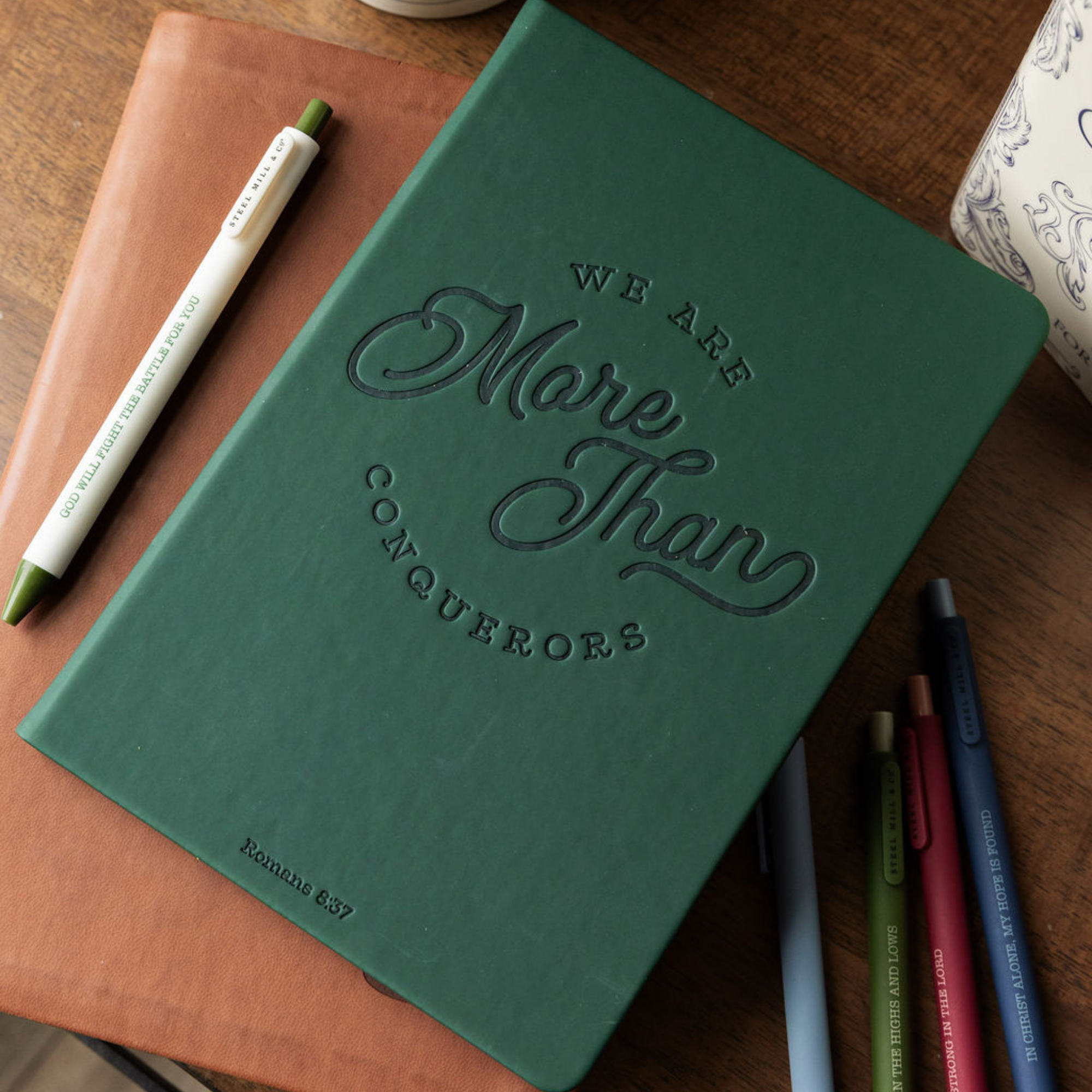 Vegan Leather Journal, More than Conquerors
