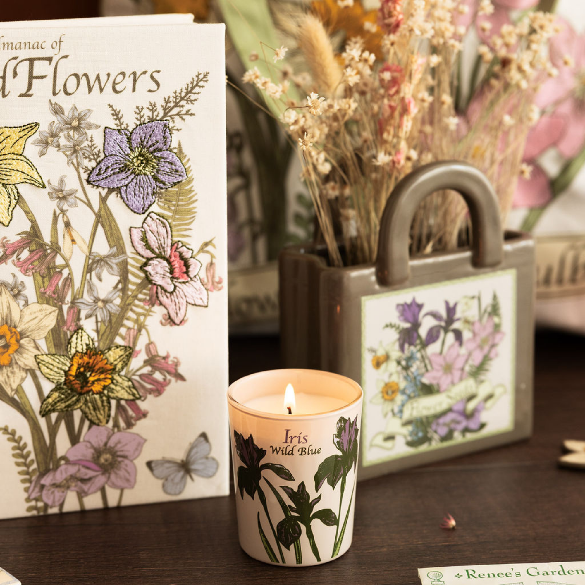 Votive Candle Set of 3, Wildflowers (Courtyard Blooms)