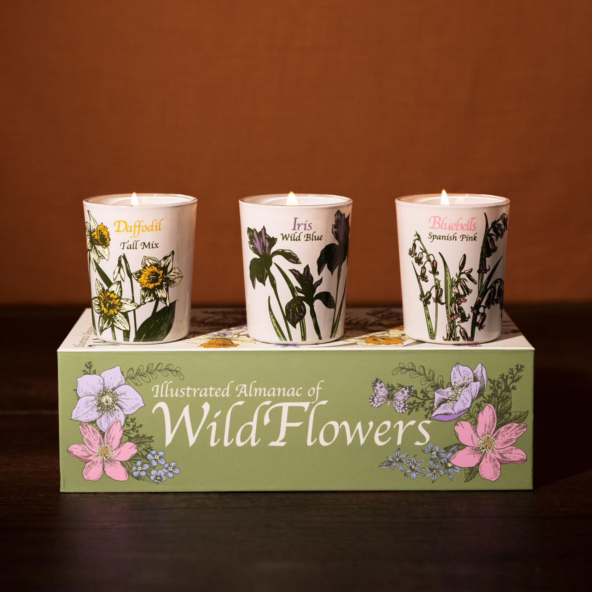 Votive Candle Set of 3, Wildflowers (Courtyard Blooms)