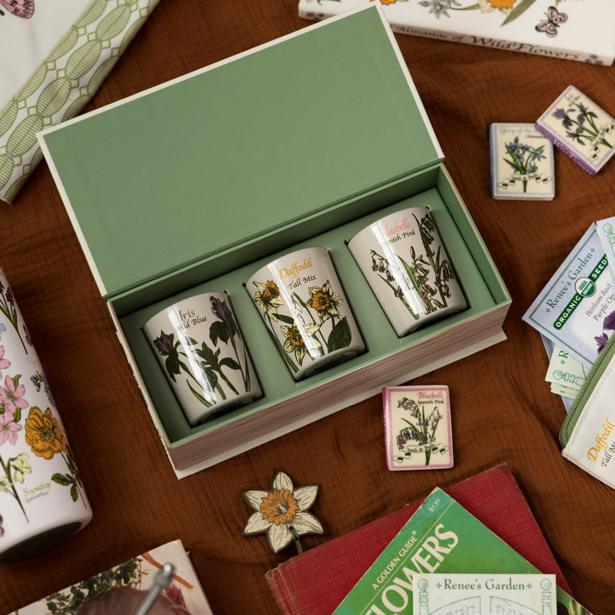 Votive Candle Set of 3, Wildflowers (Courtyard Blooms)