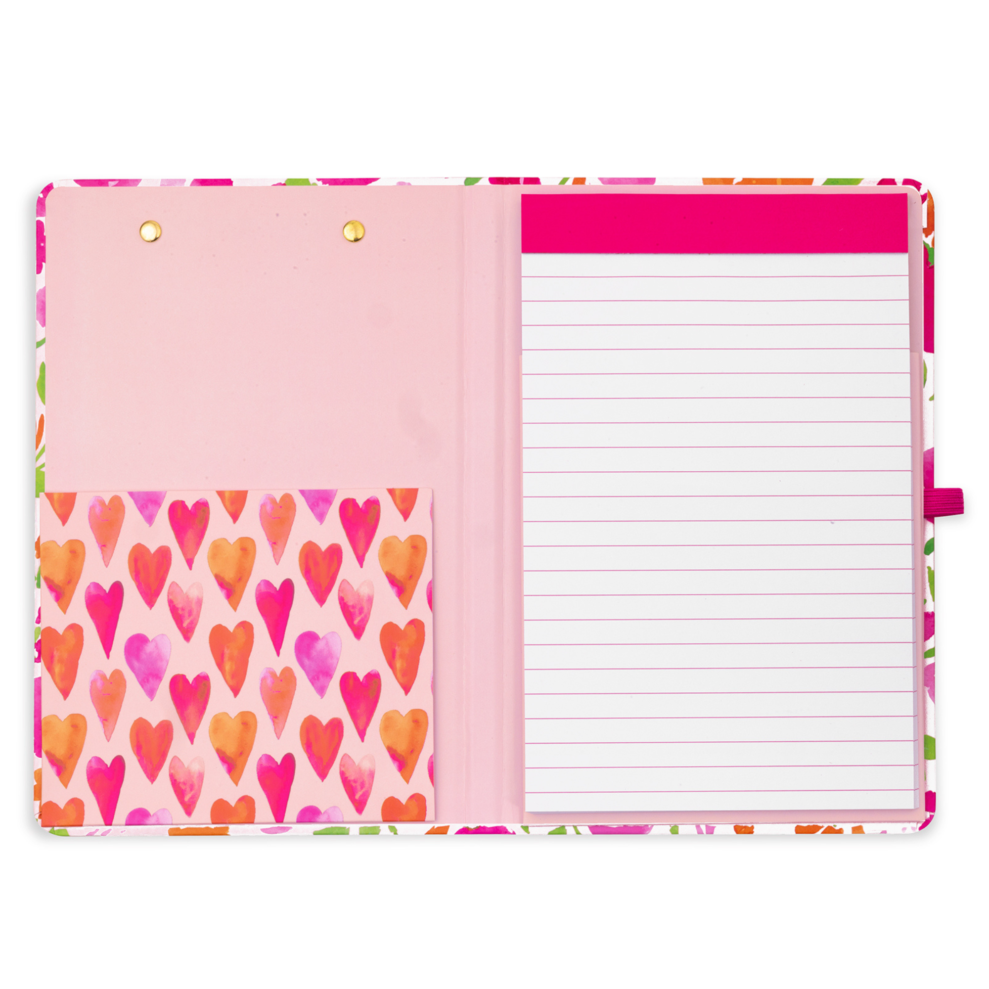 Mini Clipboard Folio, Watercolor Flowers