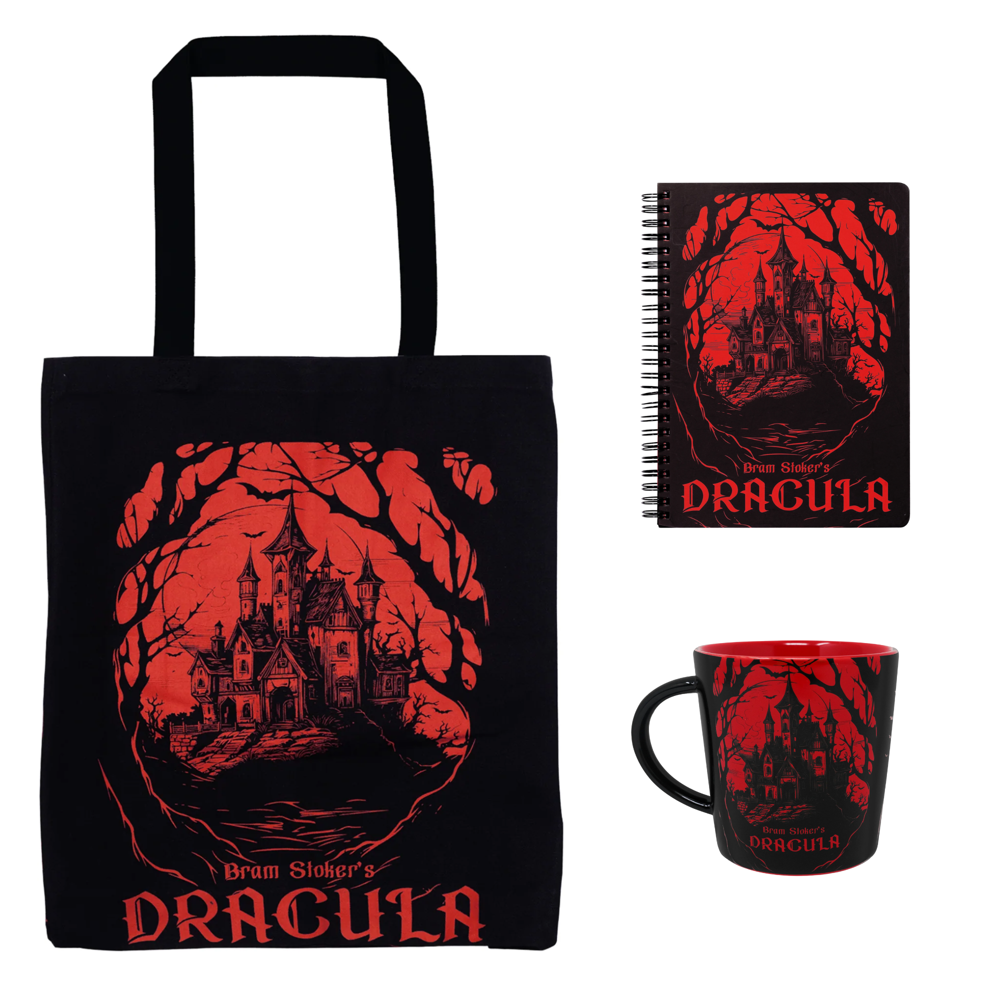 Dracula Tote, Mug, and Notebook Set