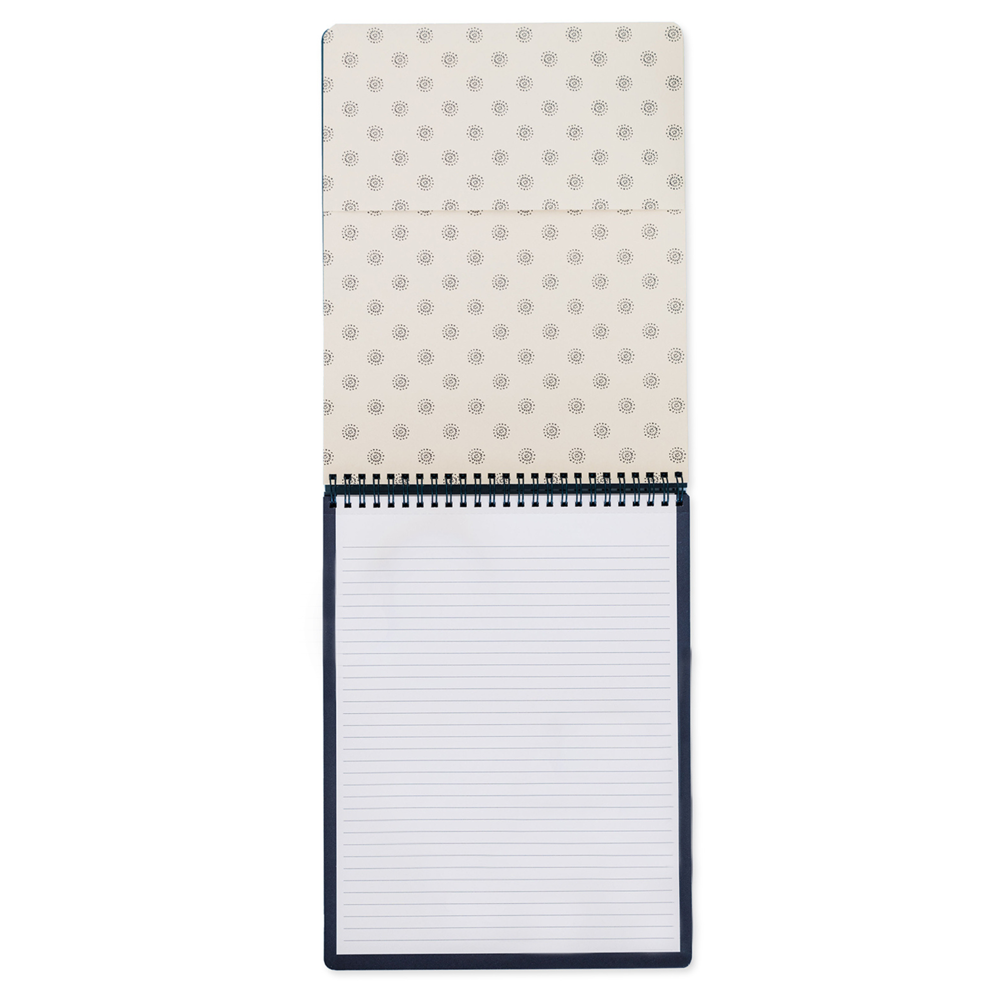 Large Top Spiral Notebook, Leopard Daisy