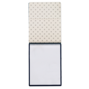 Large Top Spiral Notebook, Leopard Daisy