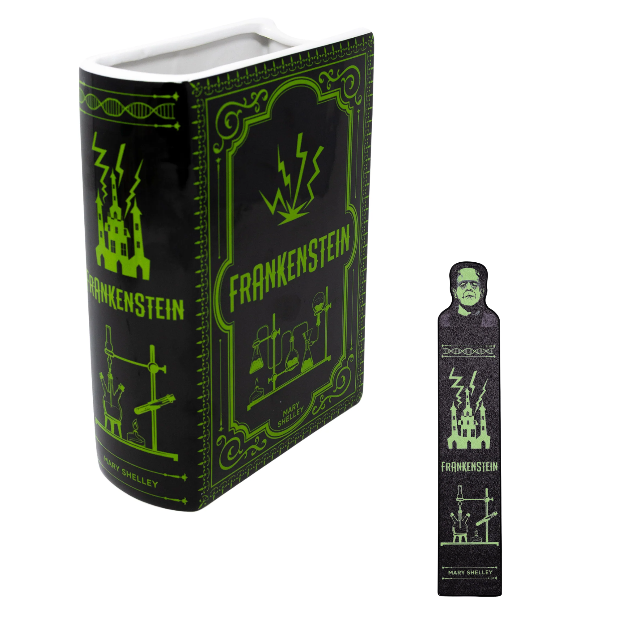 Frankenstein Vase and Bookmark Set