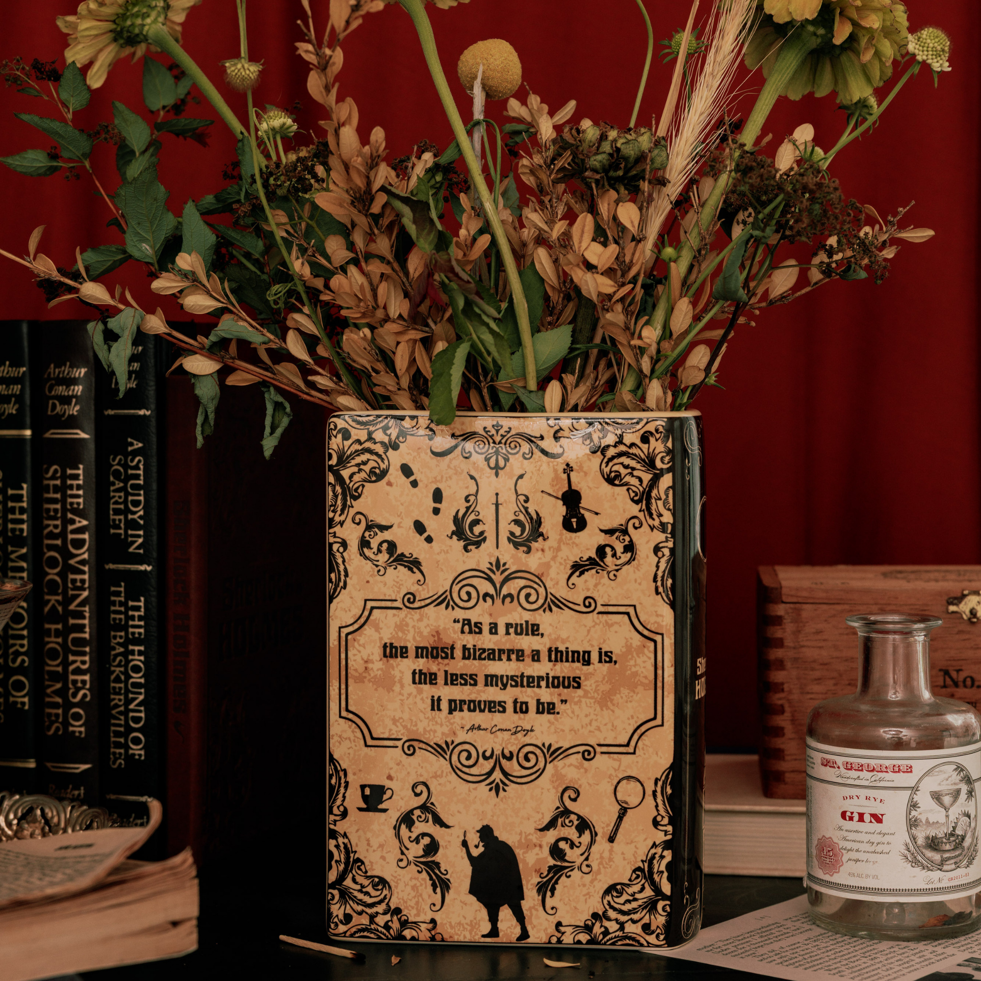 Large Book Vase, Sherlock Holmes