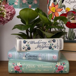 Stacked Books Planter, Pastel Classics